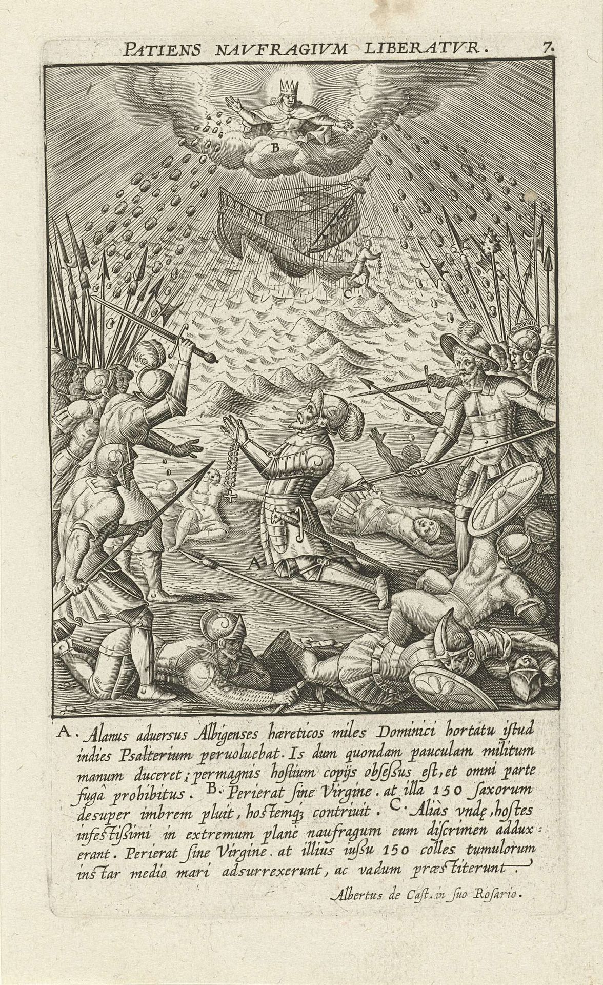 Mirakel tijdens de slag van Muret by Theodoor Galle