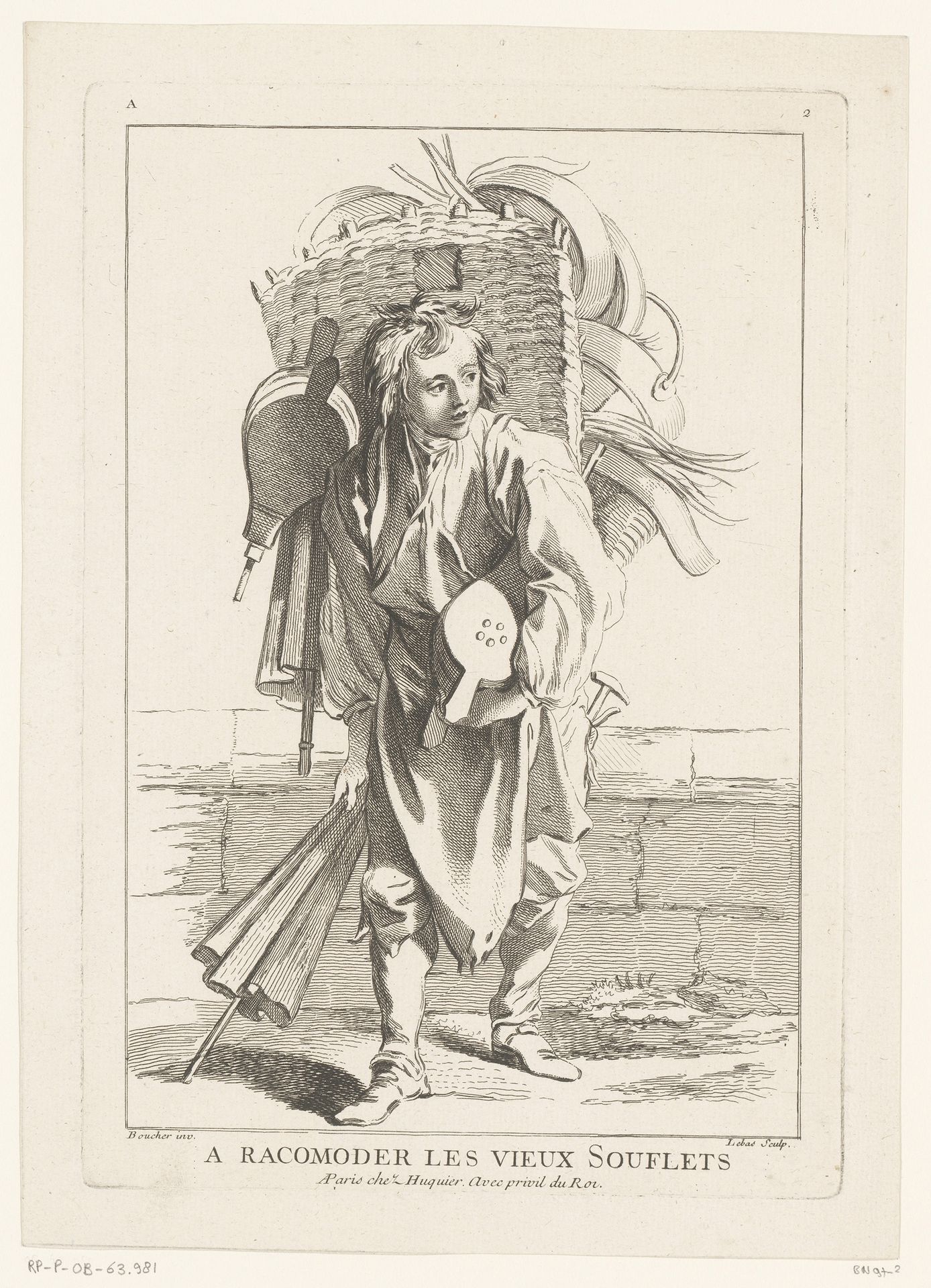 Verkoper van blaasbalgen by Jacques Philippe Le Bas
