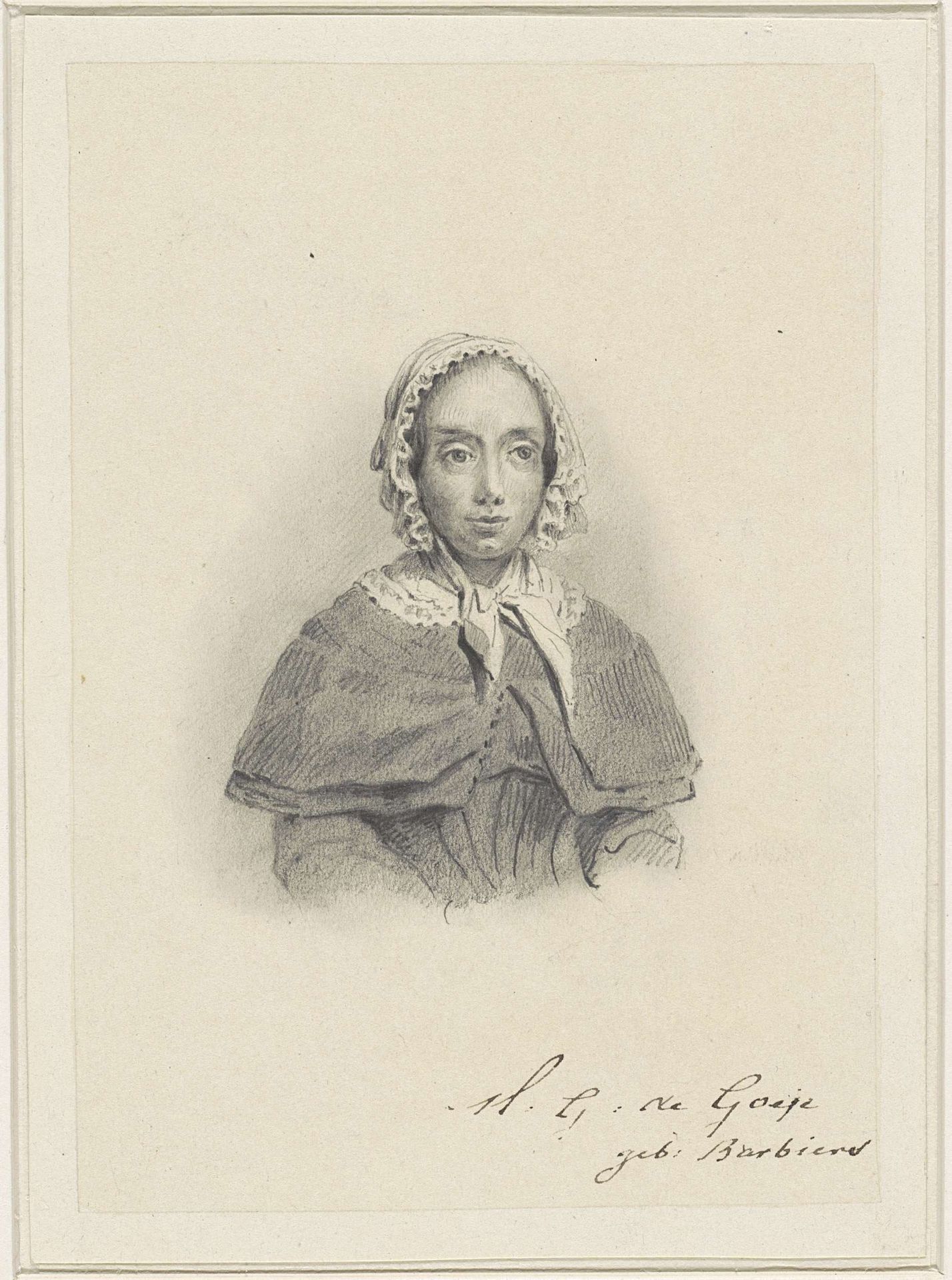 Portret van Maria Geertruida de Goeje-Barbiers by Adrianus Johannes Ehnle