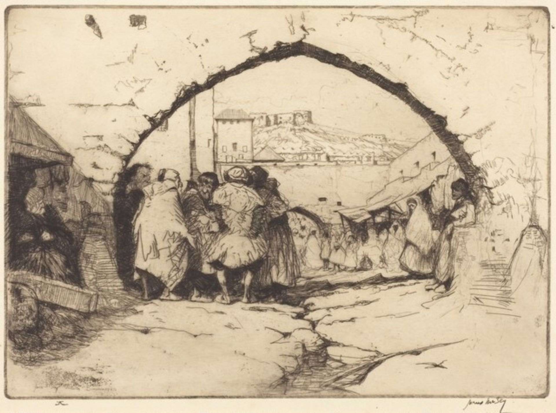 The Jewish Quarter, Tetuan by James McBey