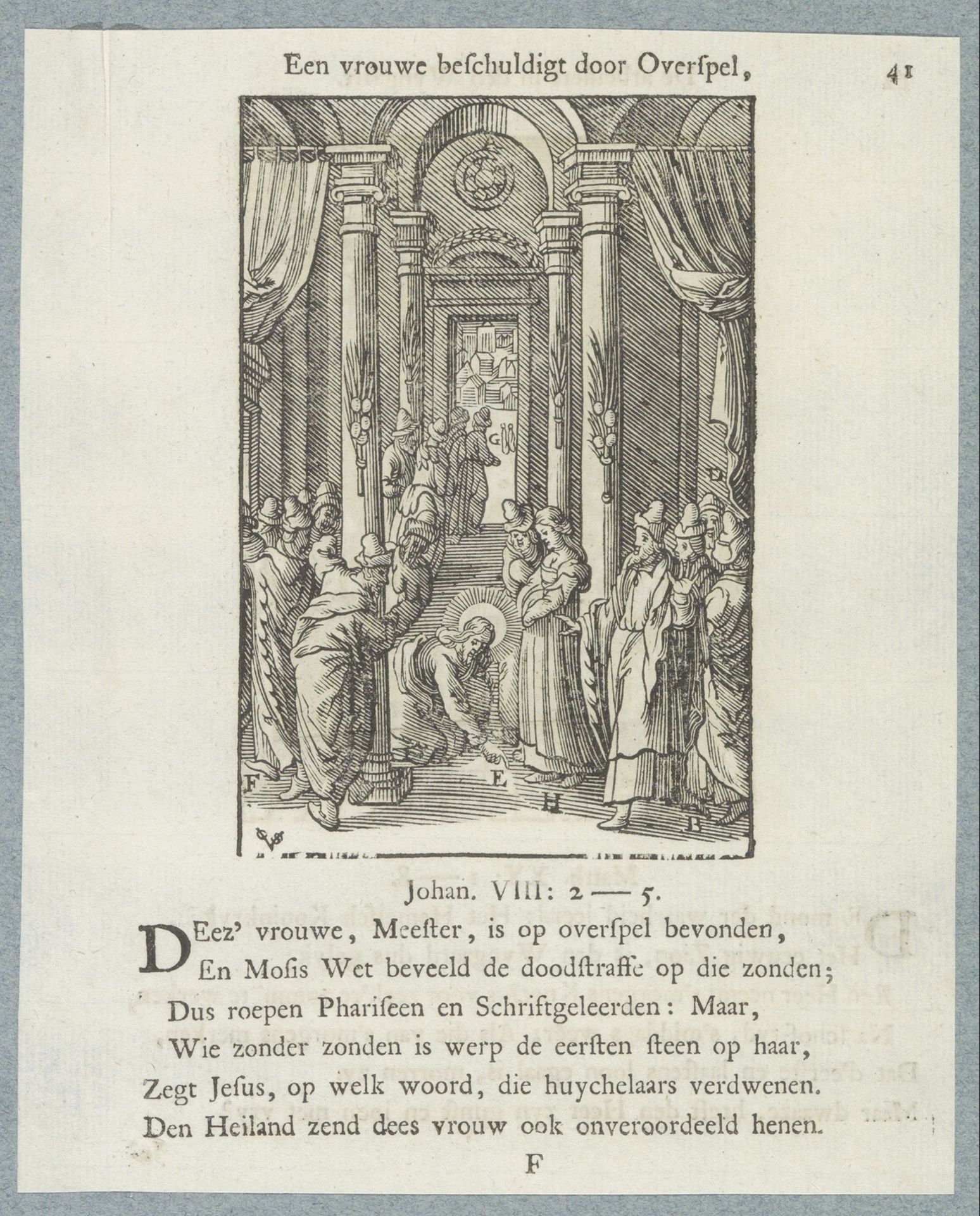 Christus en de overspelige vrouw by Christoffel van (II) Sichem