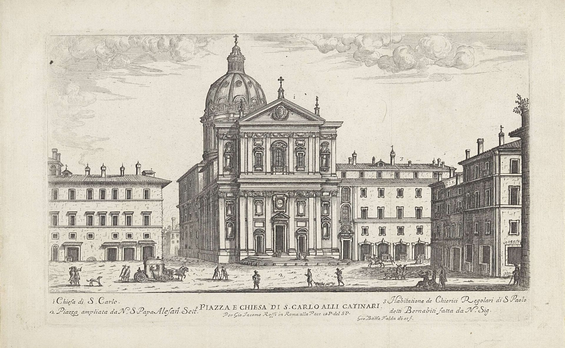 San Carlo ai Catinari by Giovanni Battista Falda