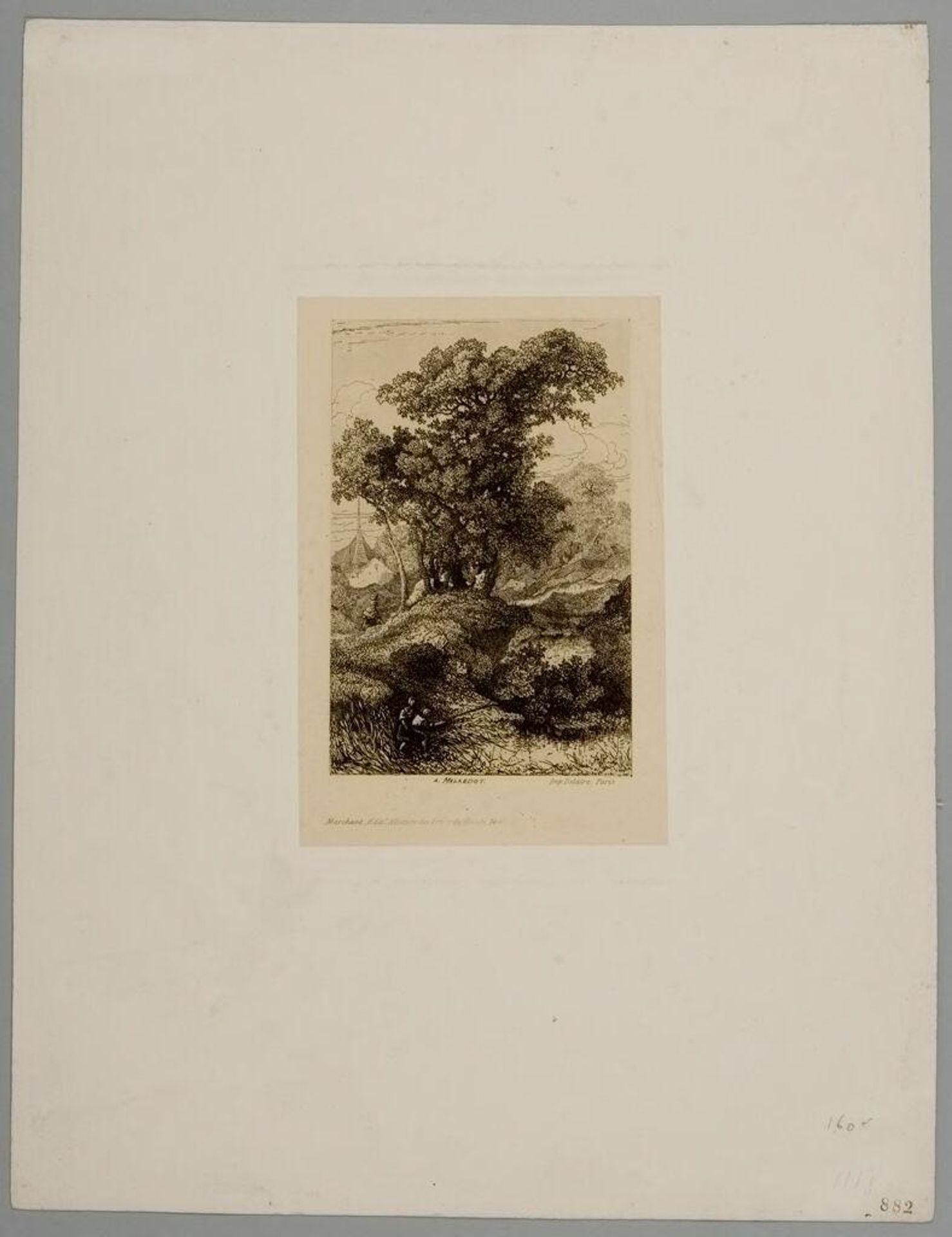 Children Fishing in a Rocky Brook by Charles AndrÃ© Malardot