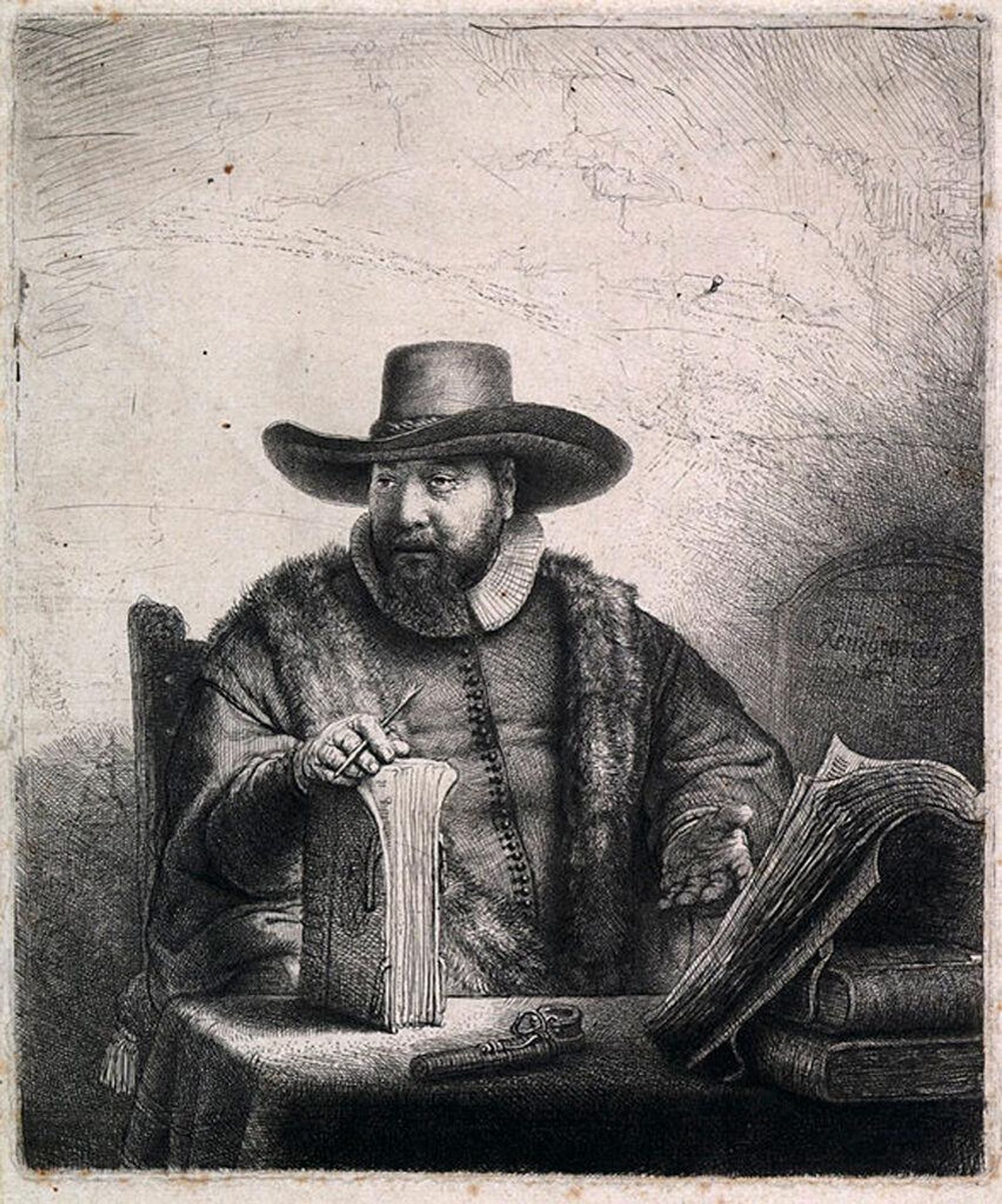 Cornelis Claesz Anslo, Preacher by Rembrandt van Rijn