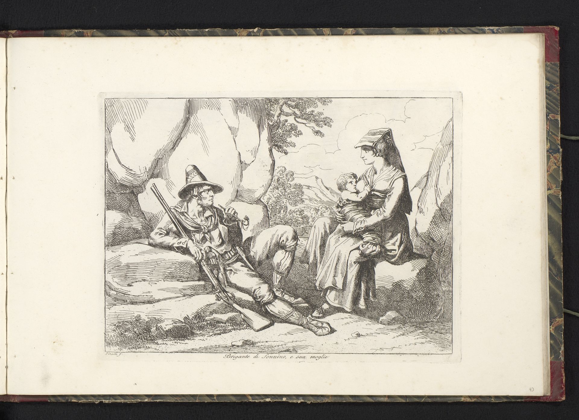 Rustende bandieten by Bartolomeo Pinelli