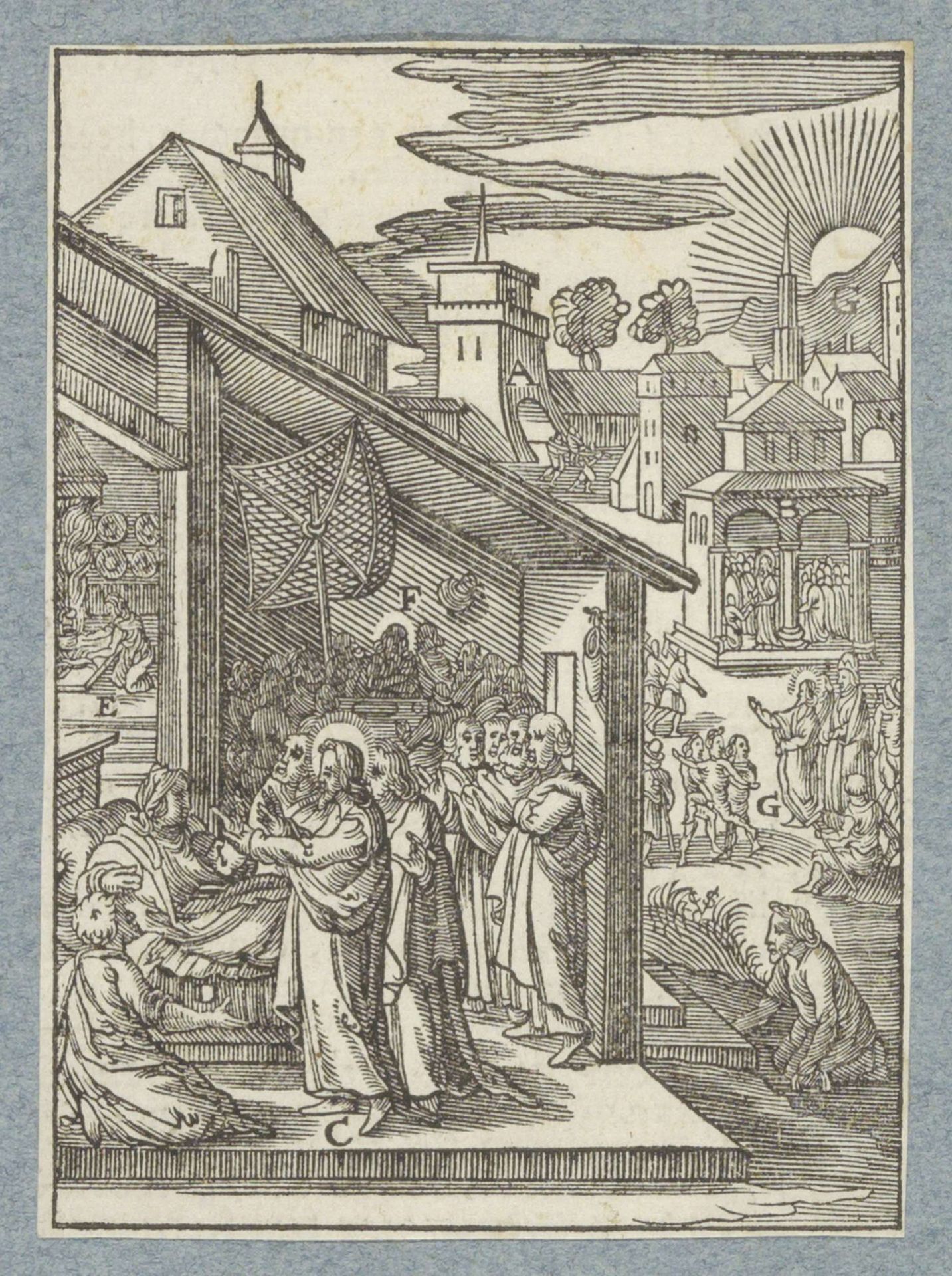Genezing van Petrus' schoonmoeder by Christoffel van (II) Sichem