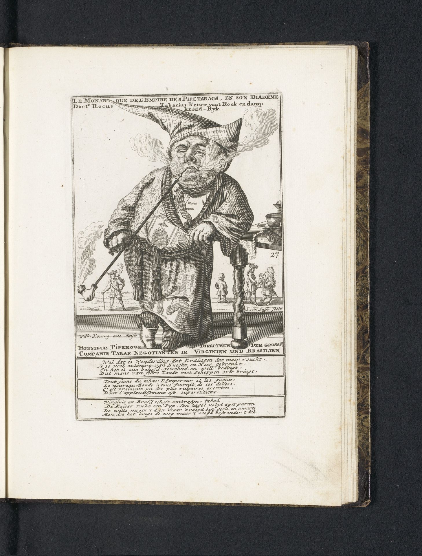 De dwerg Doctor Rocus Tabacius, 1720 by Joost van Sassen