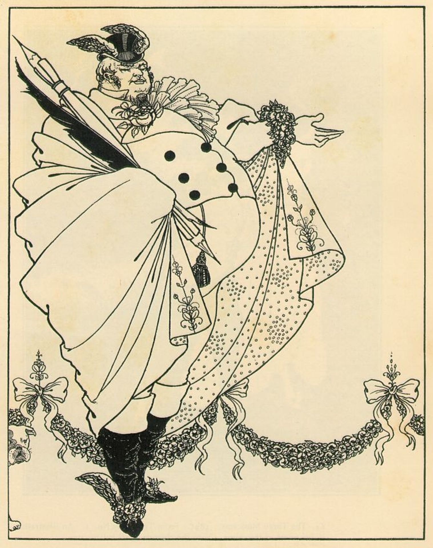 Page preceding contents list by Aubrey Vincent Beardsley