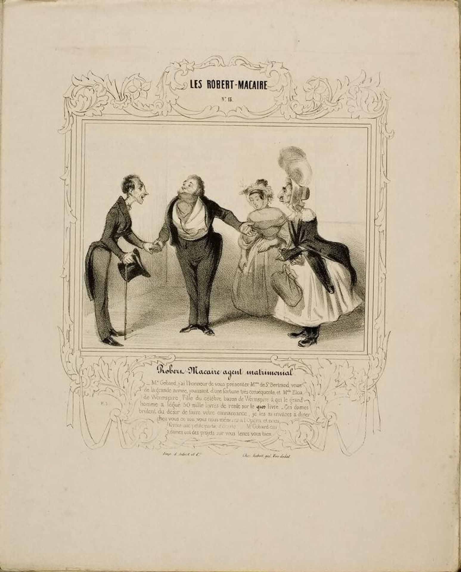Robert Macaire, Marriage Agent by Honoré Daumier