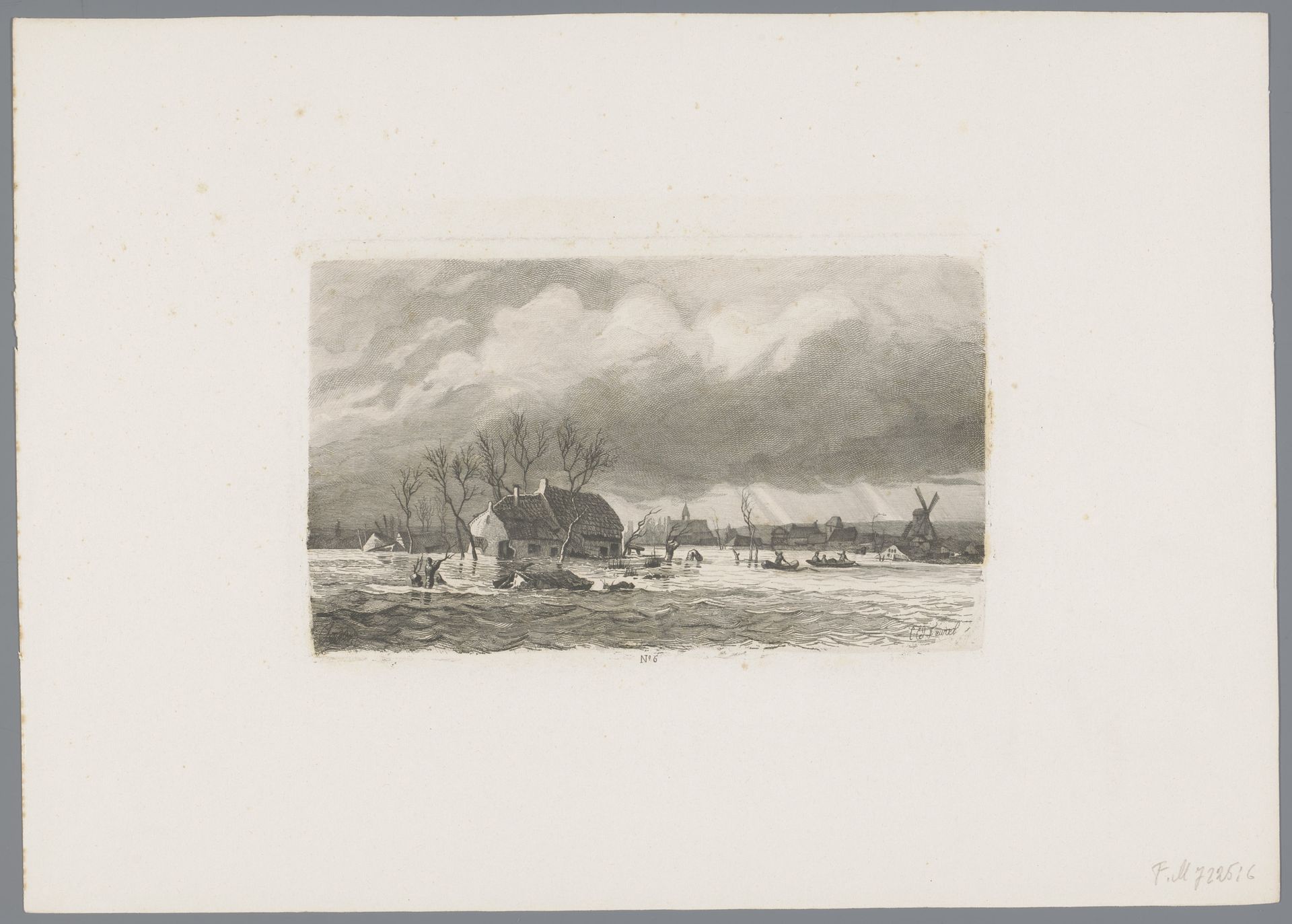 Watersnood te Veenendaal, 1855 by Edouard Taurel