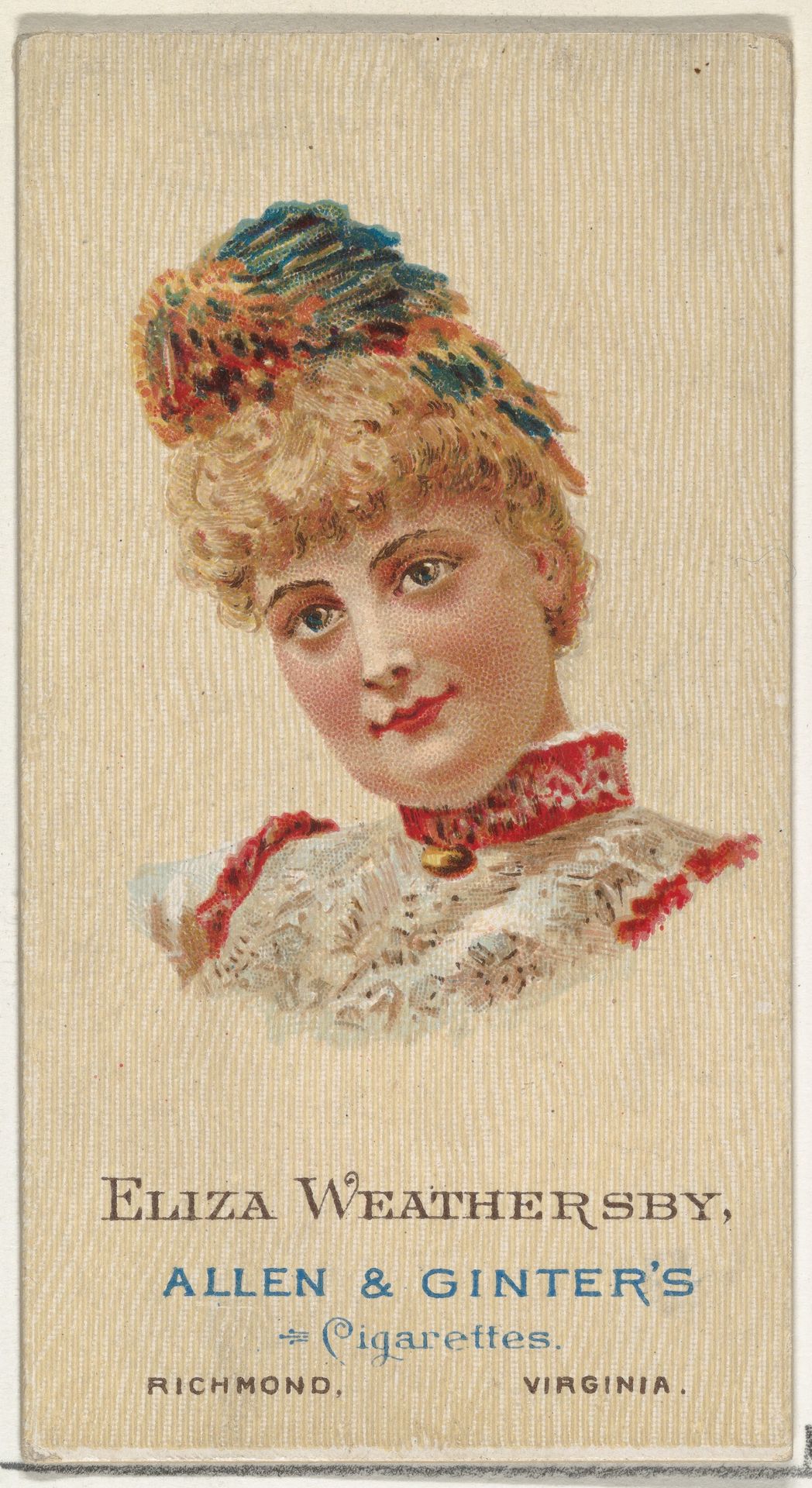 Eliza Weathersby, from World's Beauties, Series 2 (N27) for Allen & Ginter Cigarettes by Allen & Ginter