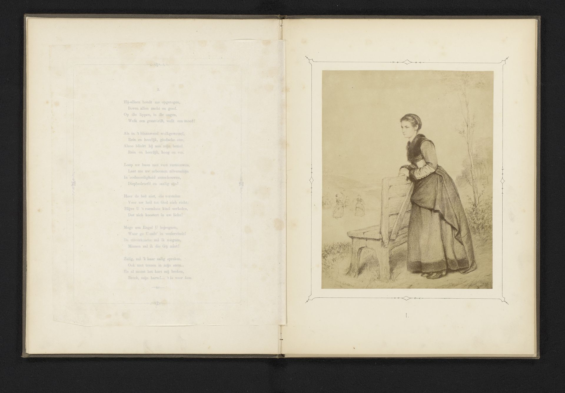 Fotoreproductie van een tekening van een jonge vrouw door Johannes Christiaan d'Arnaud Gerkens by Maria Hille