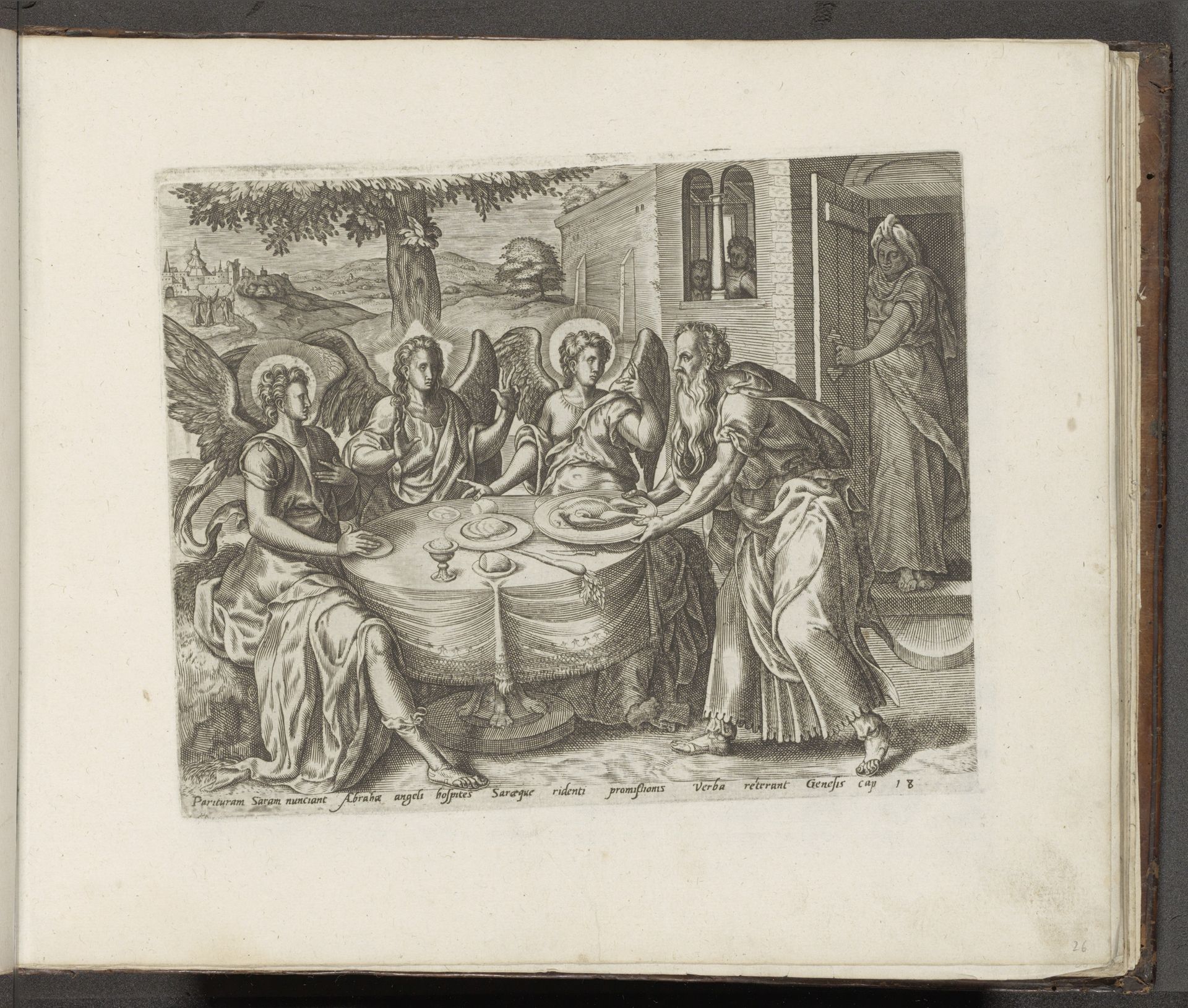 Abraham en de drie engelen by Anonymous
