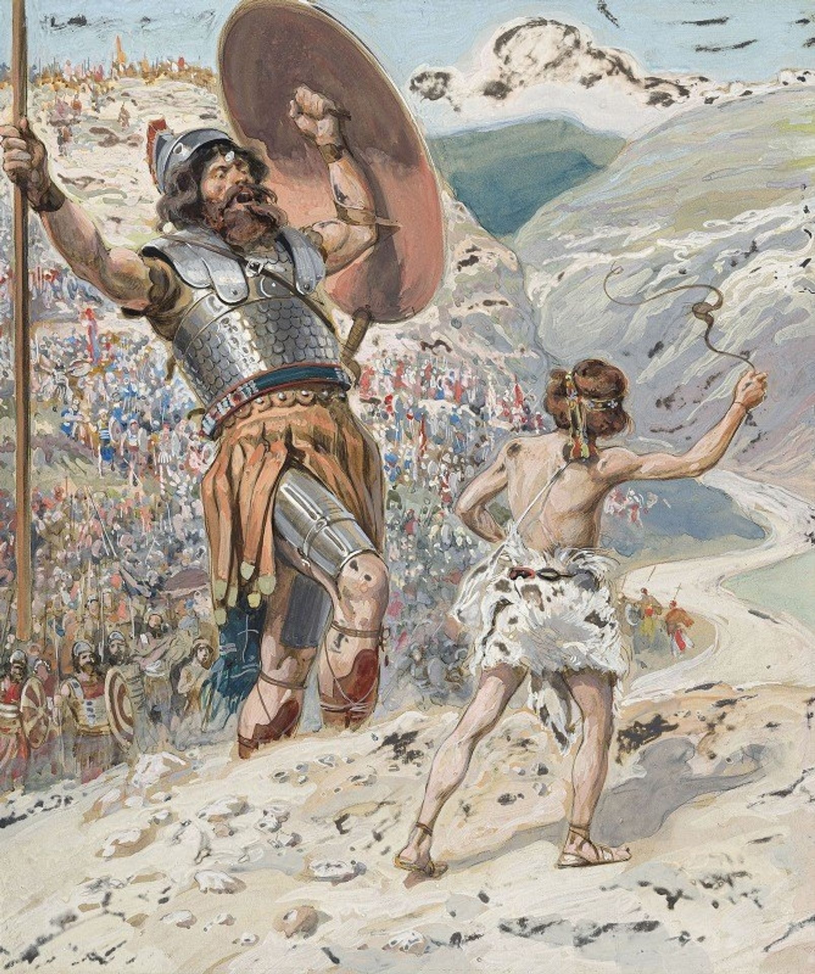 David Slings the Stone by James Tissot