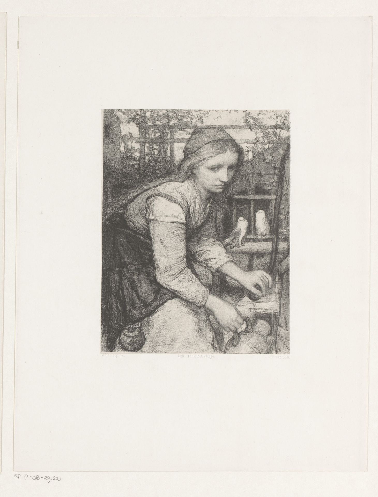 Meisje aan de pomp by Jan Mesker