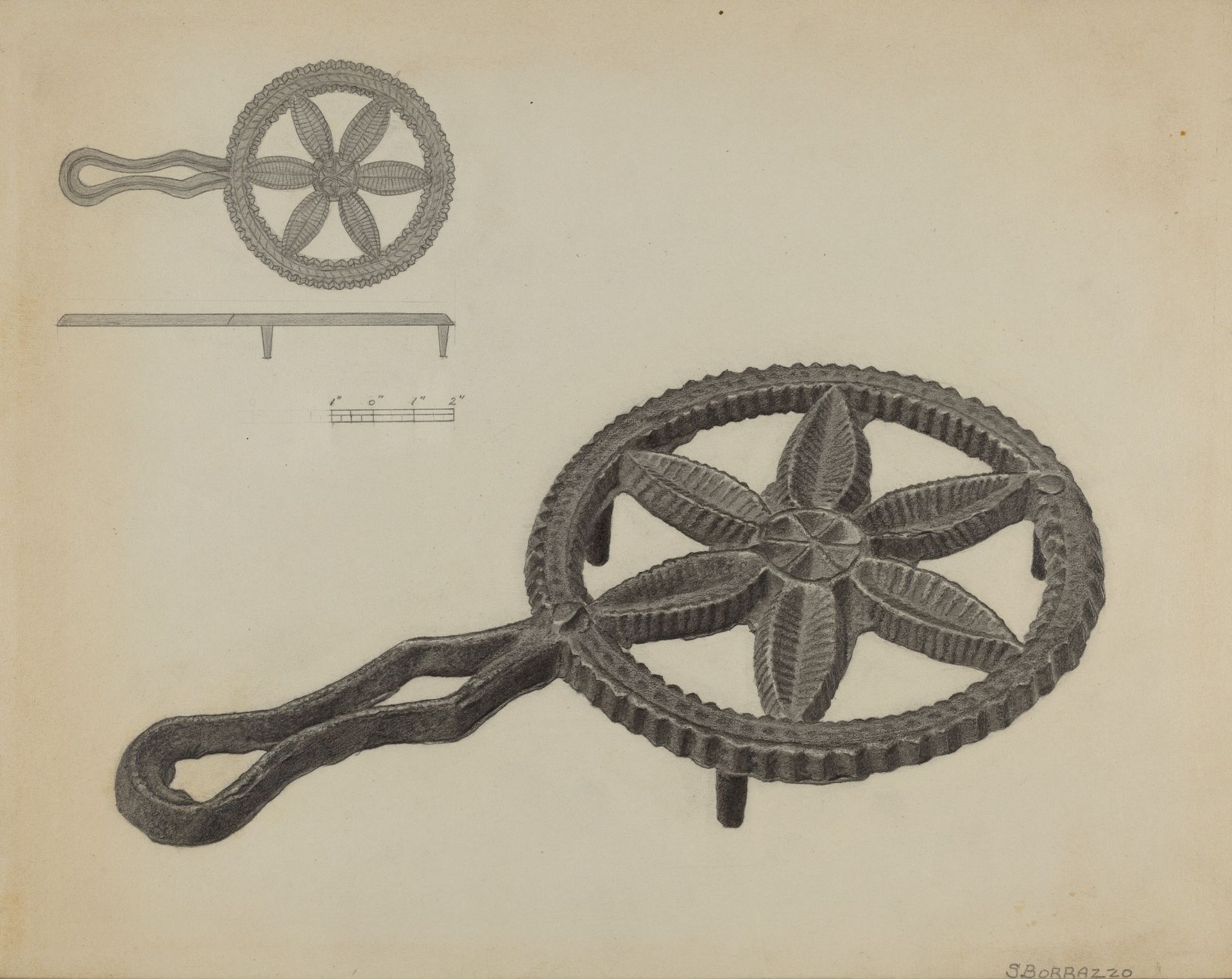 Pa. German Flatiron Holder by Salvatore Borrazzo