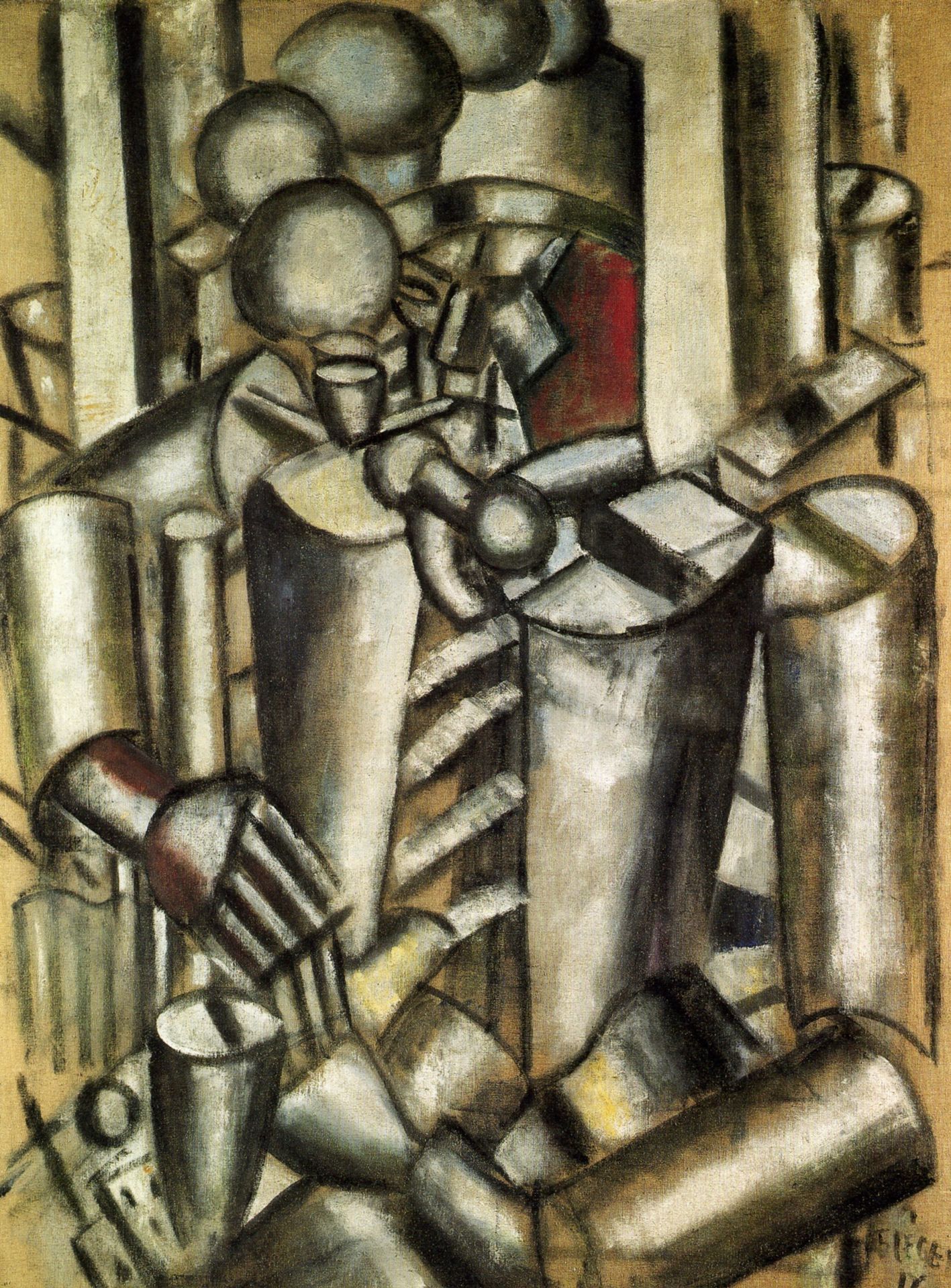 Soldier with a pipe by Fernand Léger