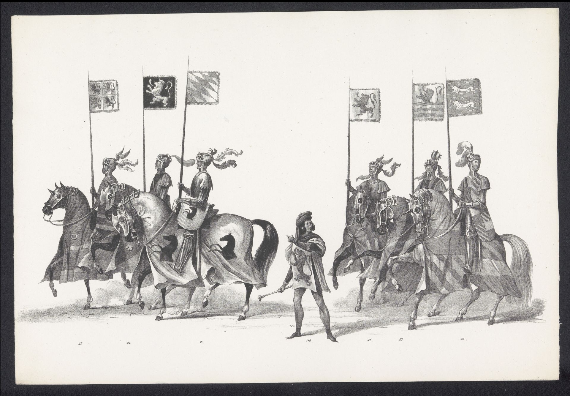 Maskerade door studenten van de Leidse Hogeschool, 1840 (plaat 5) by Jacobus Ludovicus Cornet