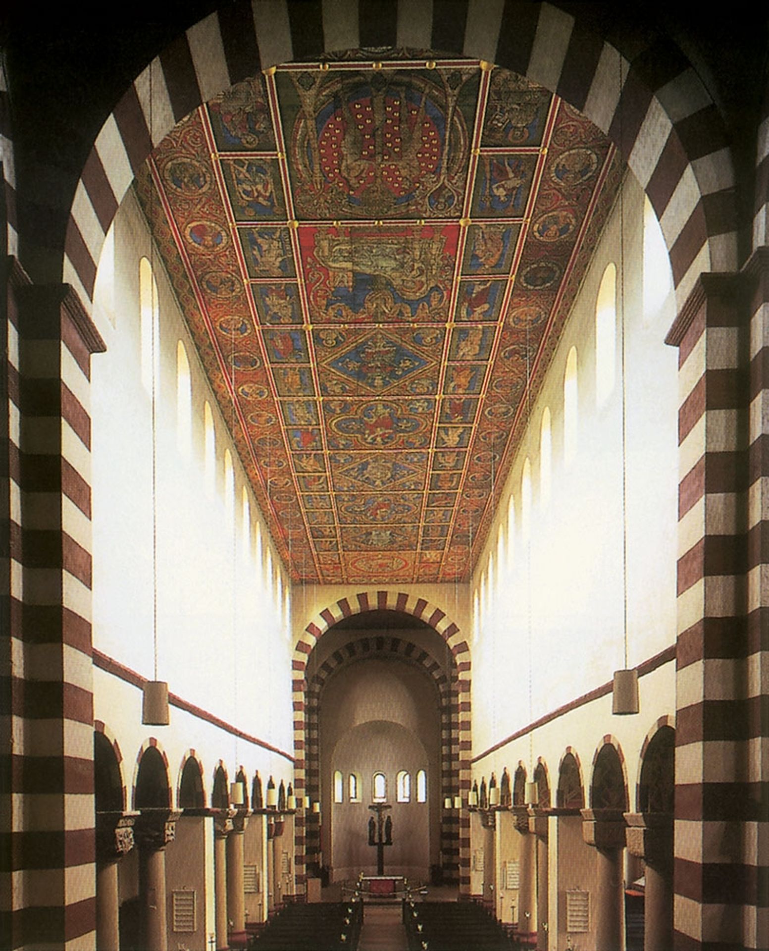 Interior of St. Michael's Church, Hildesheim, Germany by Romanesque Architecture