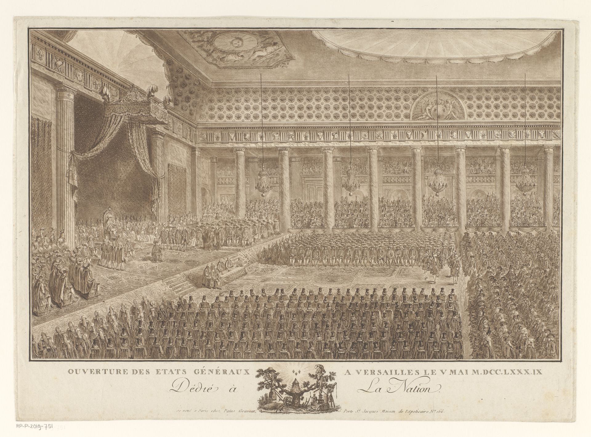 Opening van de Staten-Generaal te Versailles by Pietro Antonio Martini