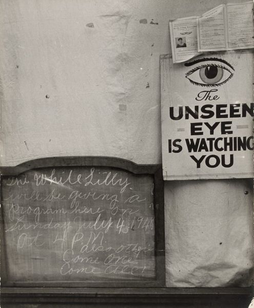 City Window Sign, Spanish Harlem, New York