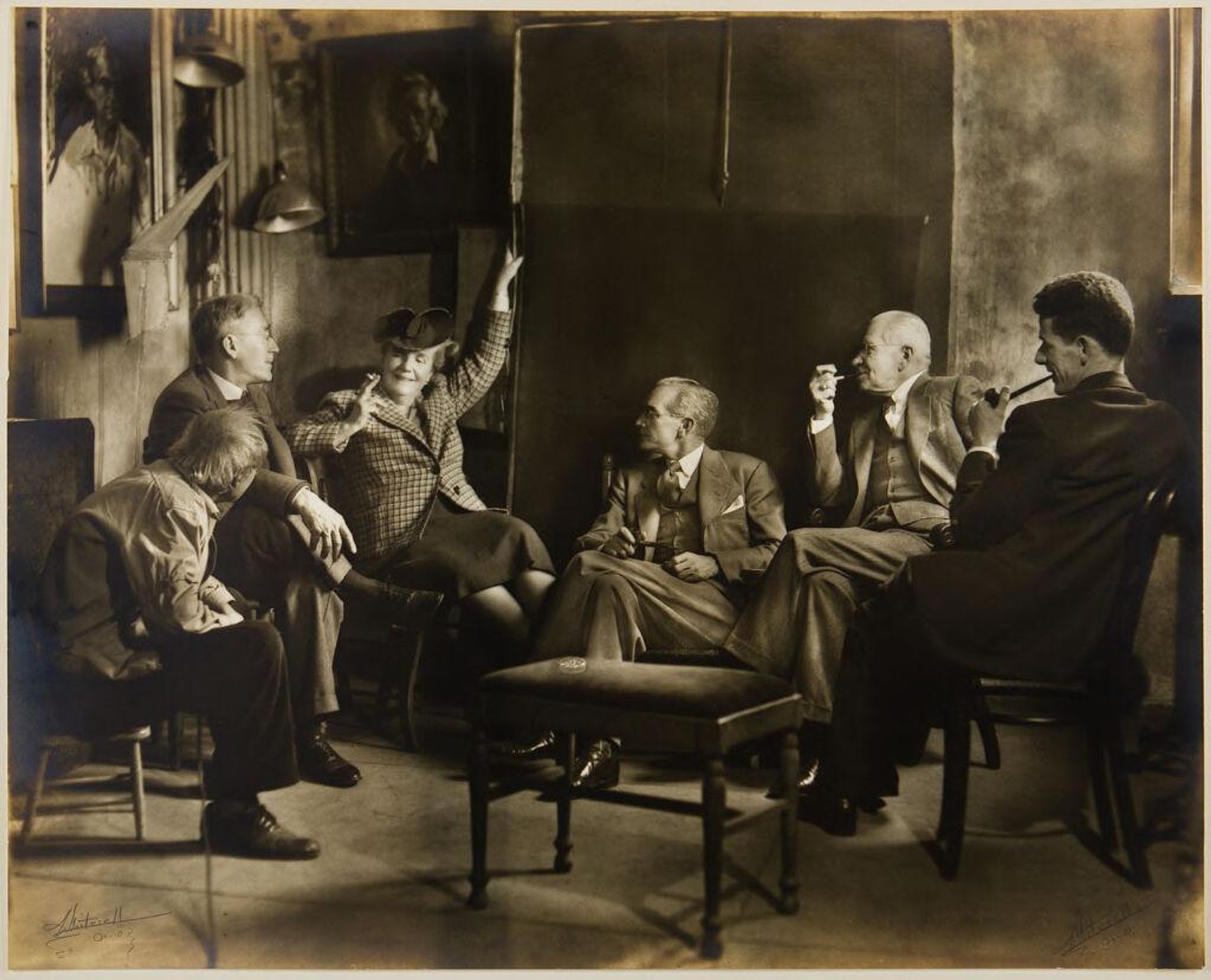 Untitled (conversation group) by Joseph Woodson Whitesell
