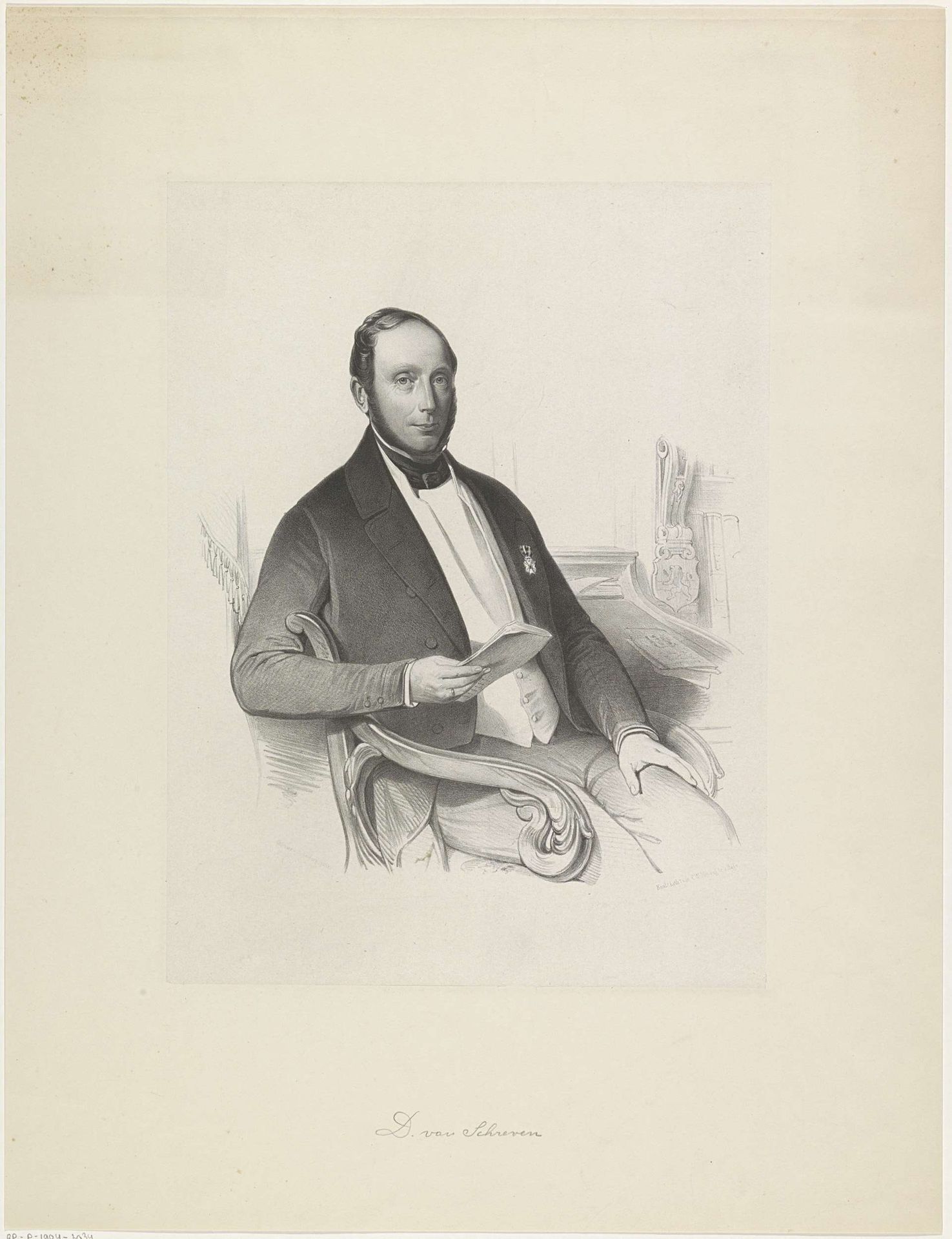 Portret van Gerhard Heinrich van Senden by Wilhelmus Cornelis Chimaer van Oudendorp