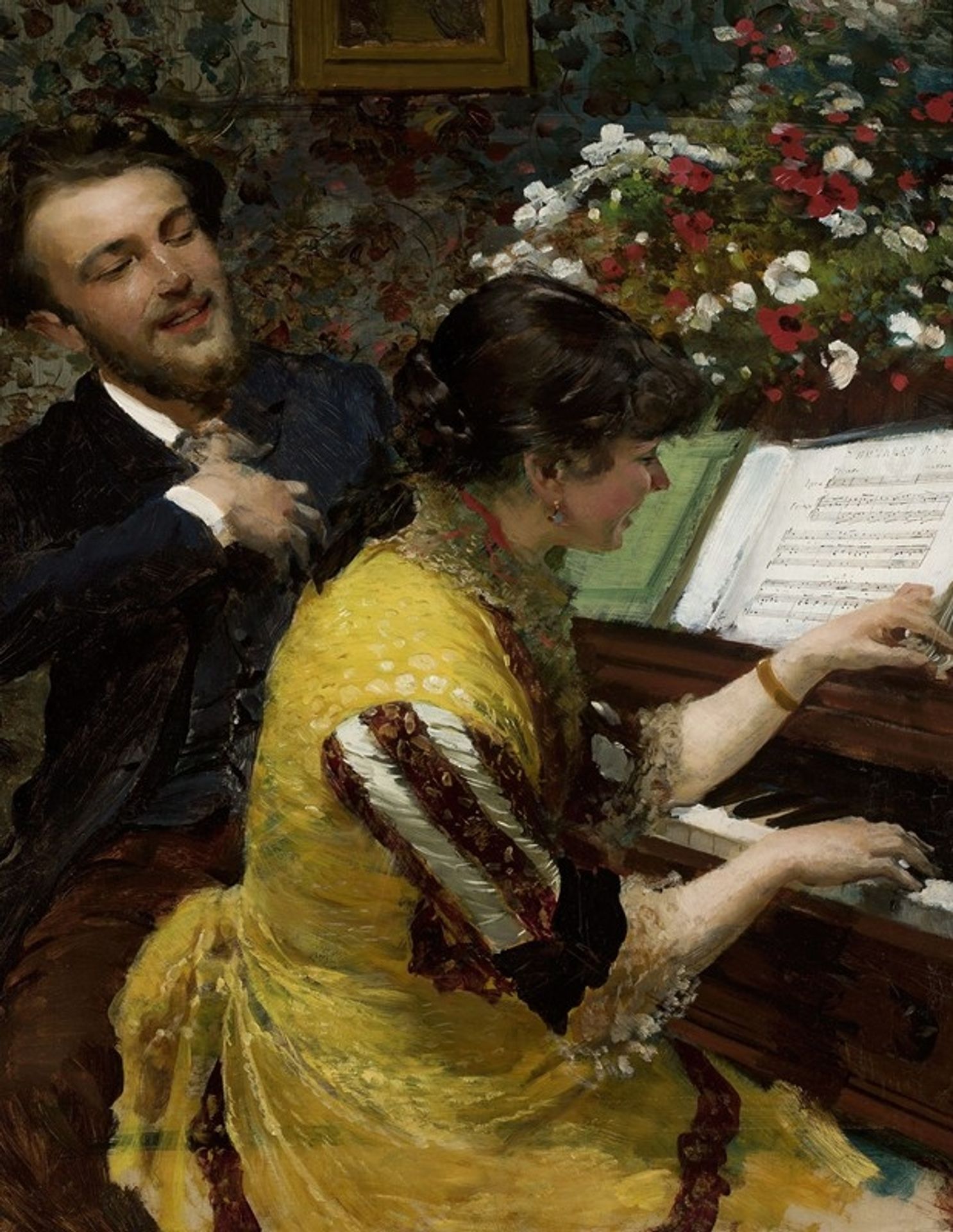 “I have seen once” – scene by the piano by Leon Wyczółkowski