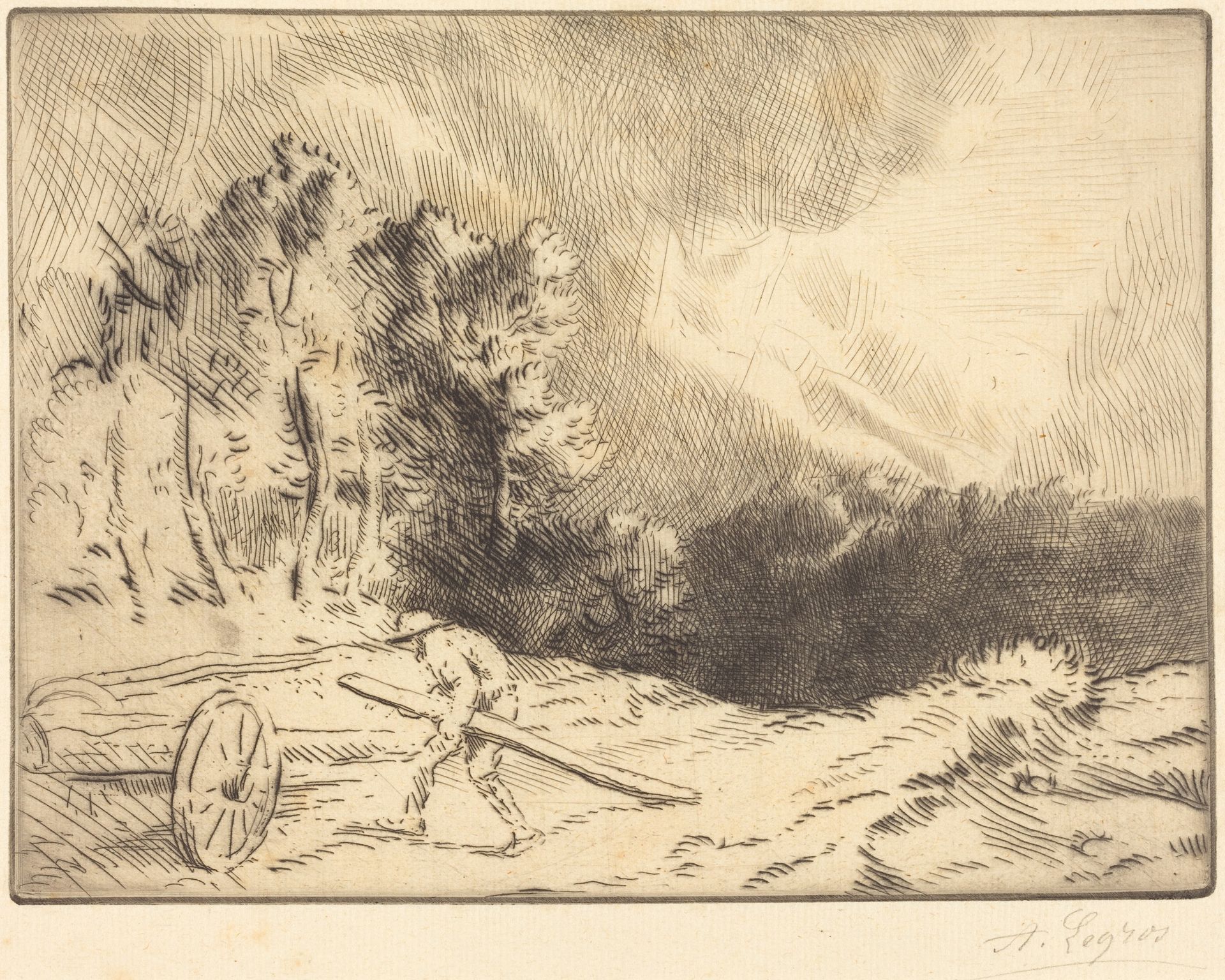 Edge of a Forest in Bourgogne (Un coin de foret en Bourgogne) by Alphonse Legros