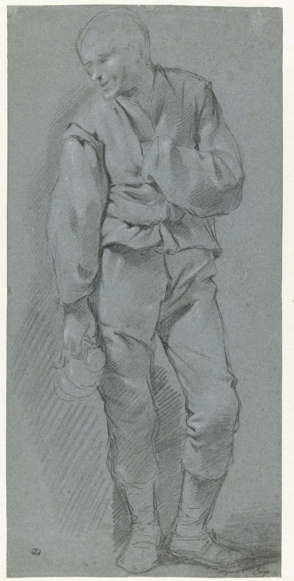 Standing Man, Holding a Pitcher in his Right Hand by Cornelis Bega