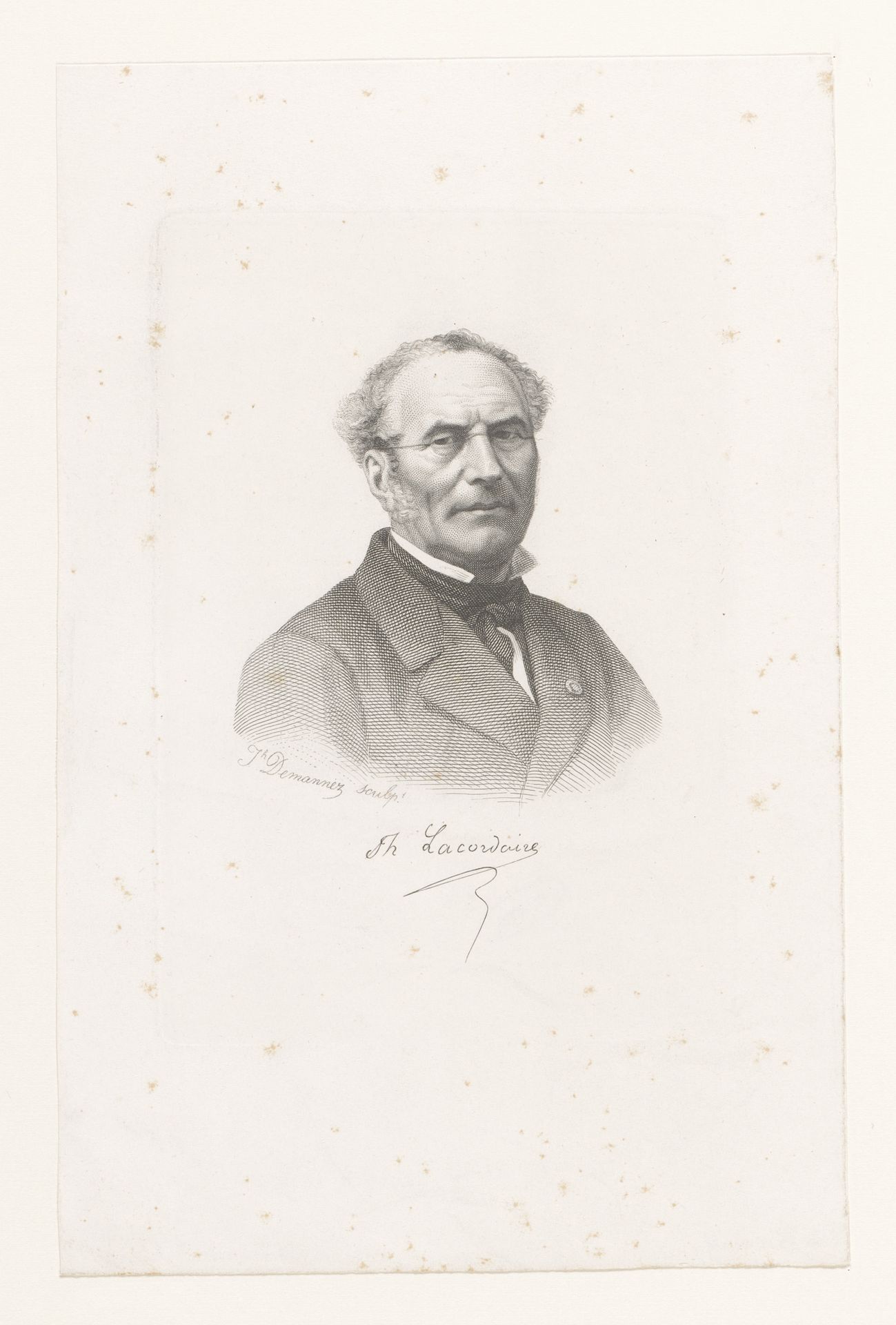 Portret van Jean-Théodore Lacordaire by Joseph Arnold Demannez