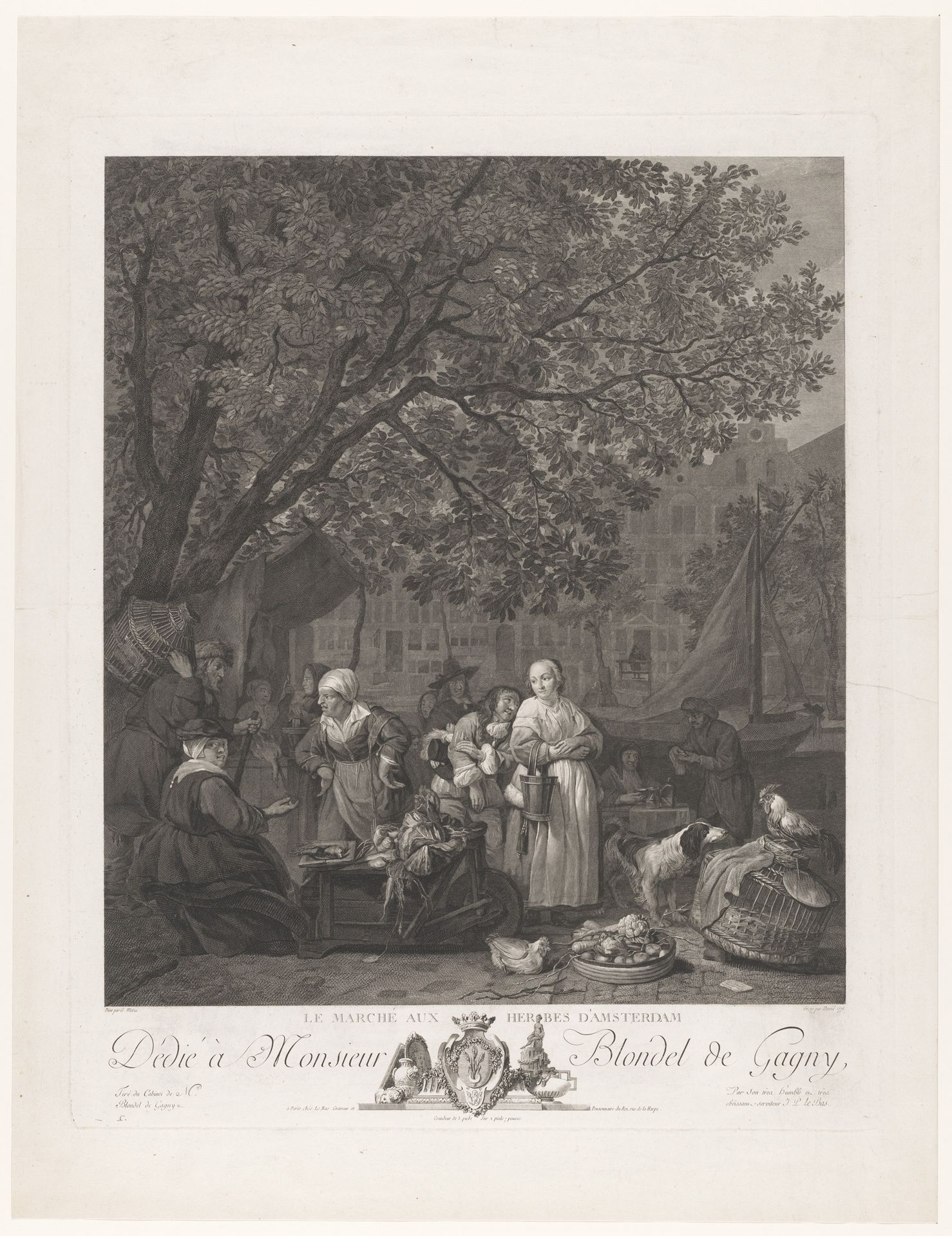 Groentenmarkt in Amsterdam by François Anne David