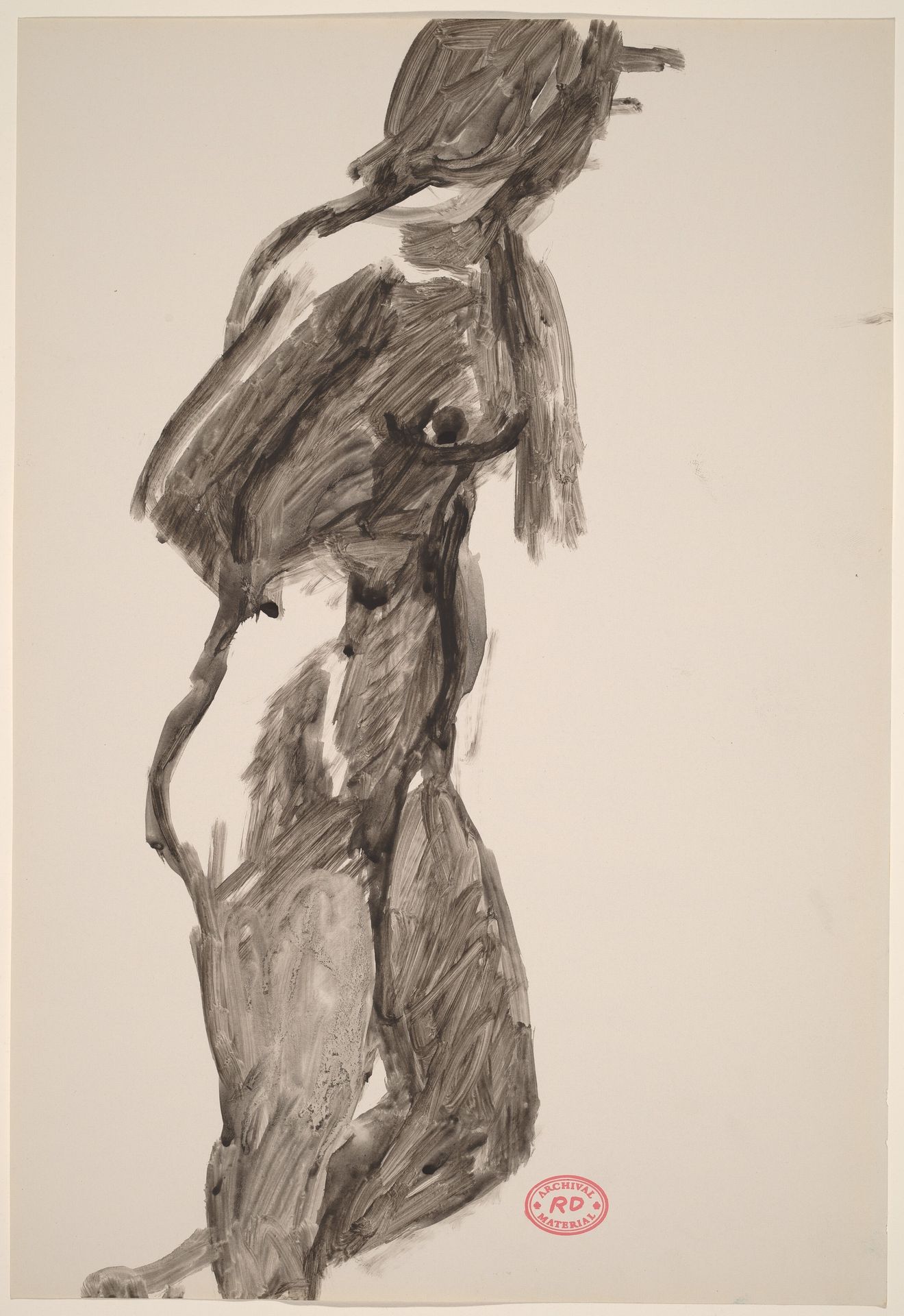 Untitled [female nude turning away] by Richard Diebenkorn