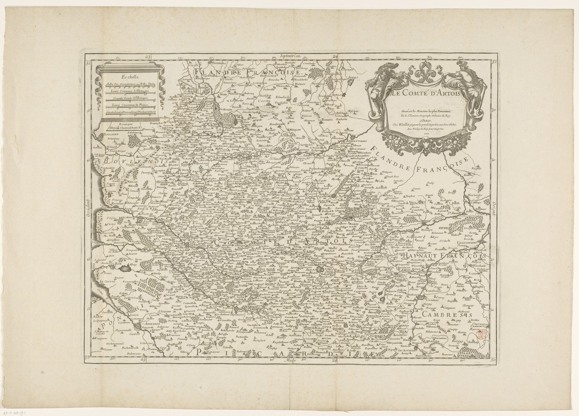 Kaart van het graafschap Artesië by Anonymous