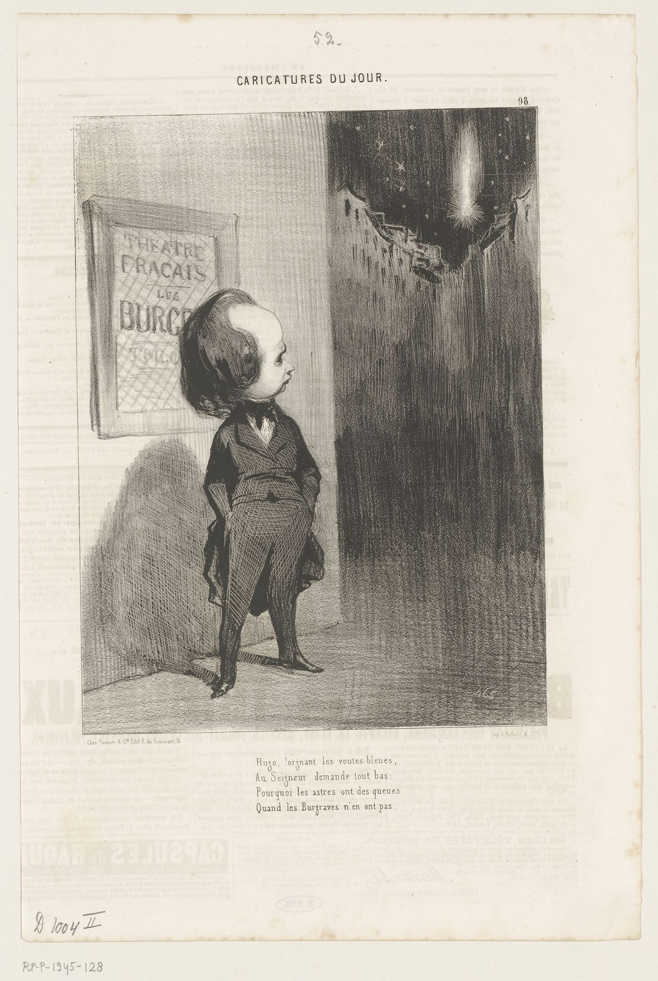 Karikatuur van Victor Hugo by Honoré Daumier