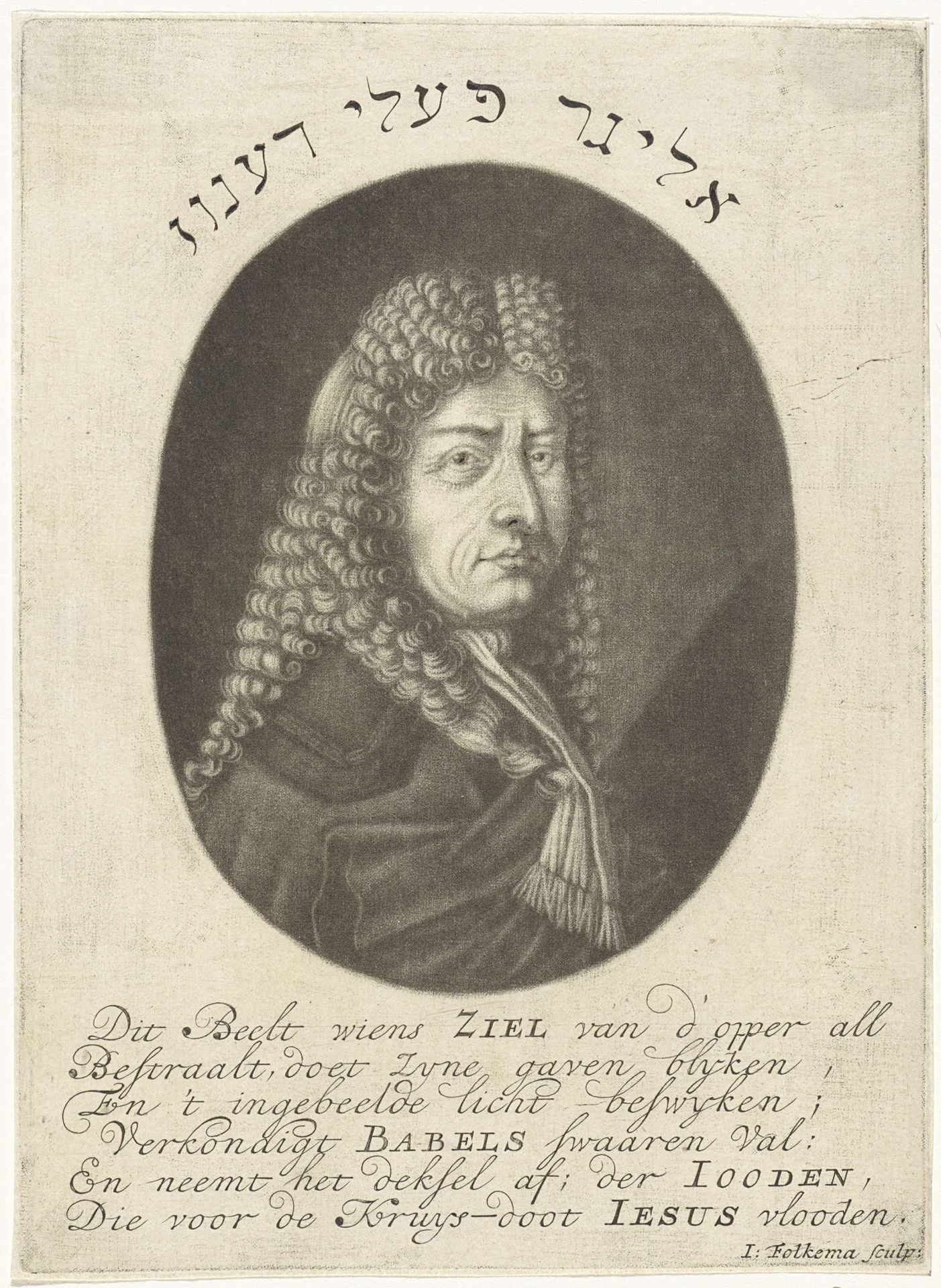 Portret van Oliger Paulli by Jacob Folkema