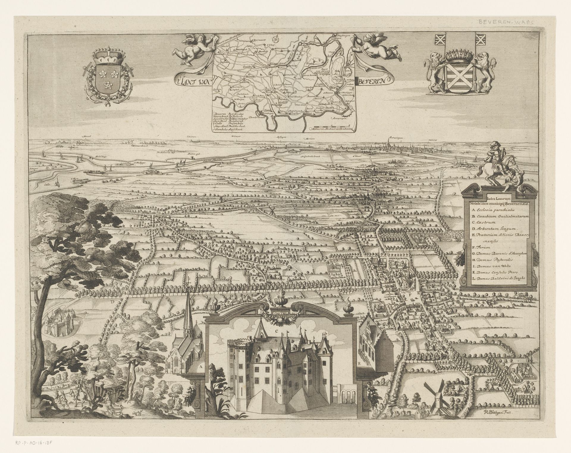 Gezicht op het Land van Beveren by Reynier Blokhuysen