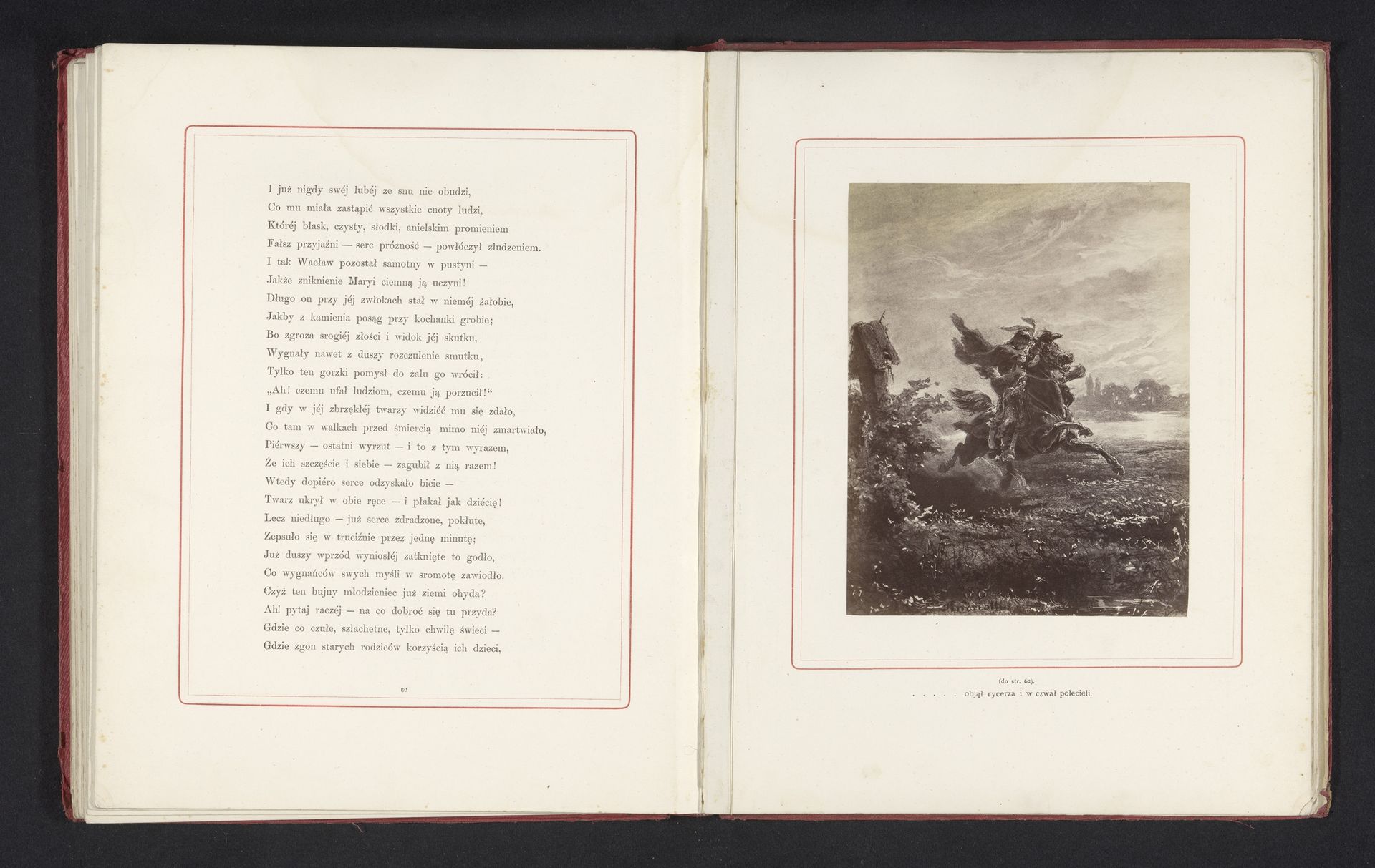 Fotoreproductie van een schilderij voorstellende een ruiter te paard by Konrad Brandel