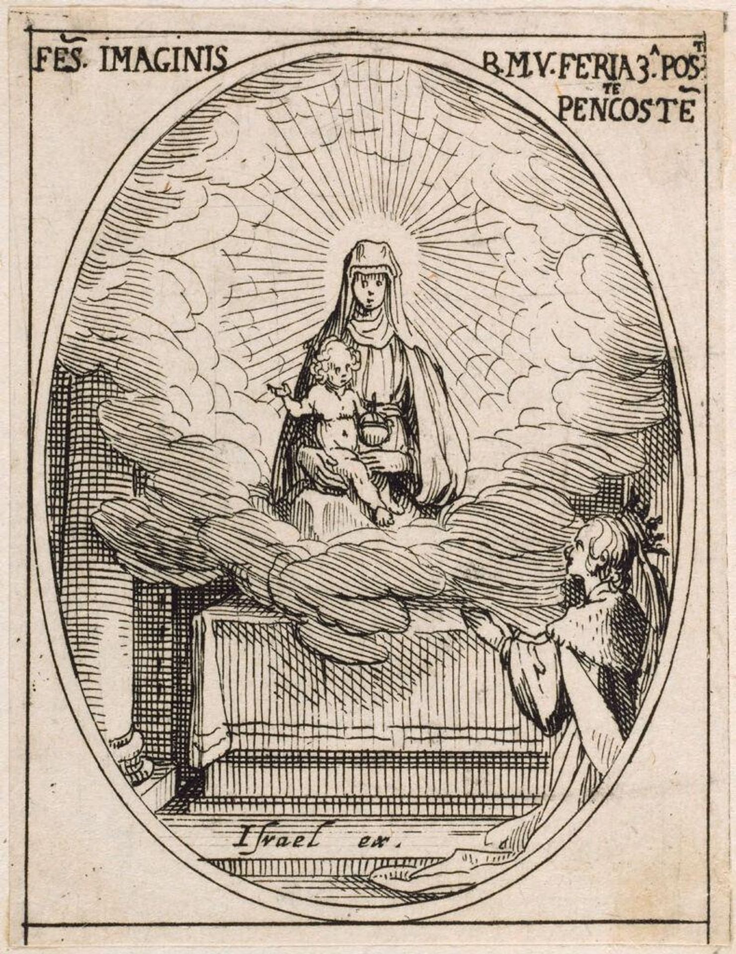 Virgin in the Clouds by Jacques Callot