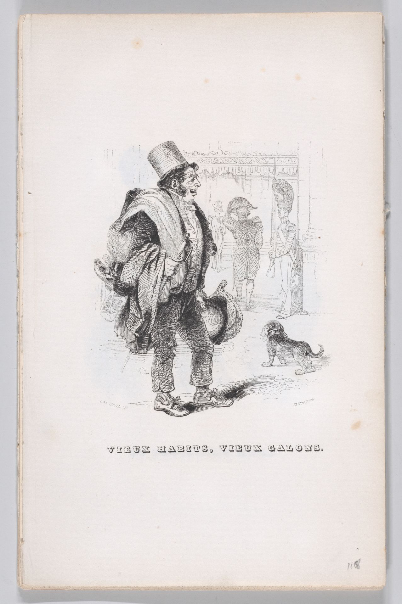 "Old clothes, old military stripes" from The Complete Works of Béranger by J. J. Grandville
