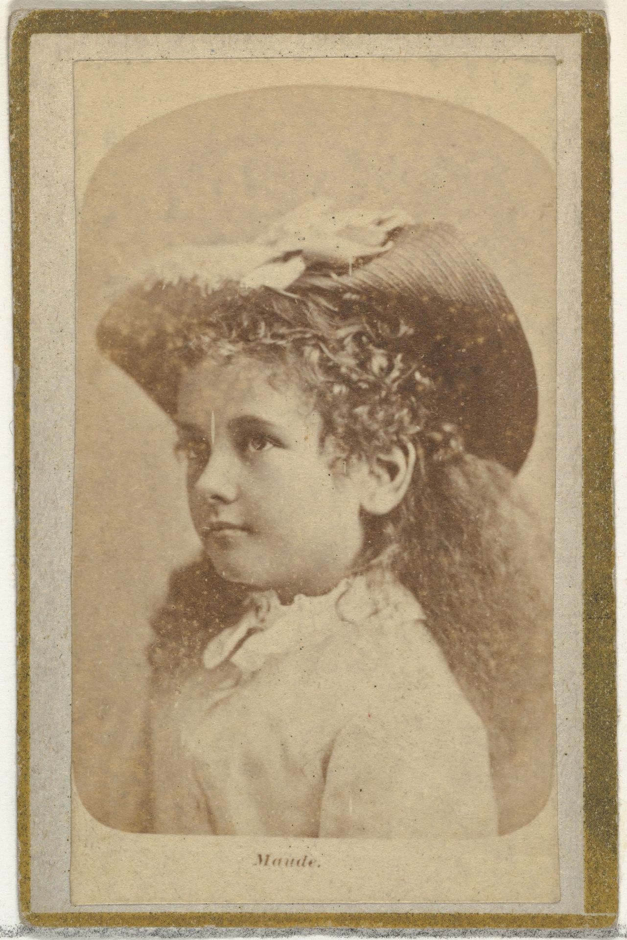 Maude, from the Actresses and Celebrities series (N60, Type 2) promoting Little Beauties Cigarettes for Allen & Ginter brand tobacco products by Allen & Ginter