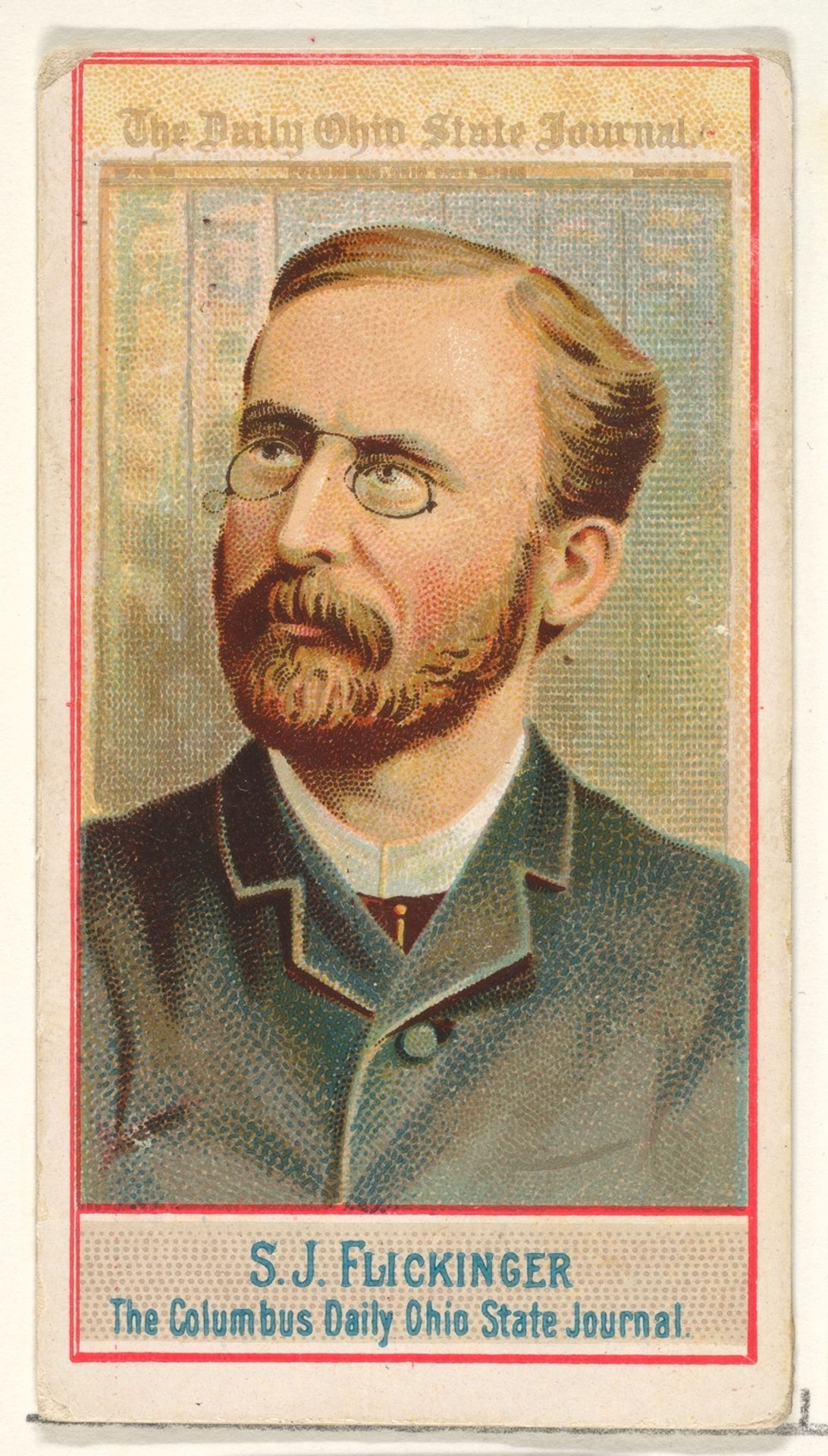 S.J. Flickinger, The Columbus Daily Ohio State Journal, from the American Editors series (N1) for Allen & Ginter Cigarettes Brands by Allen & Ginter