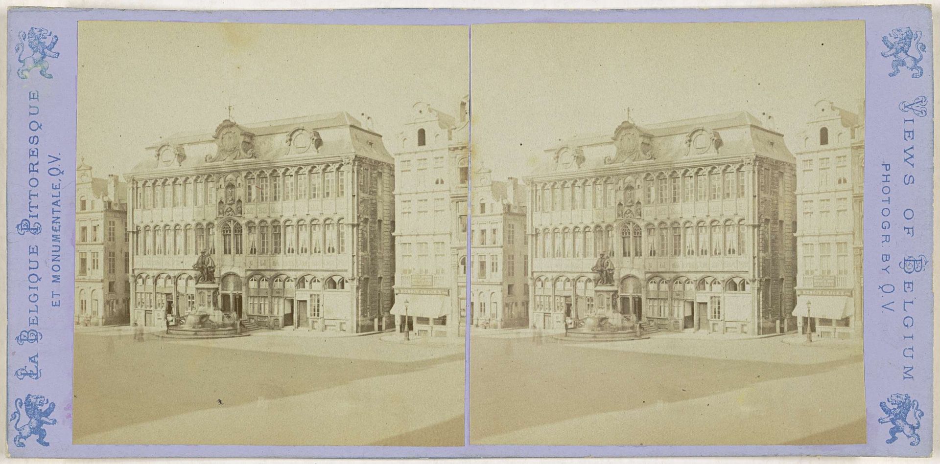 Gezicht op het Broodhuis aan de Grote Markt in Brussel by Jules Hippolyte Quéval