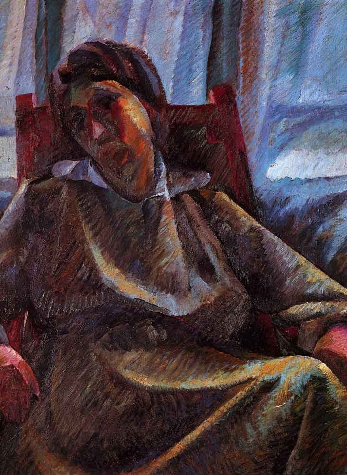 Plastic synthesis - seated person by Umberto Boccioni