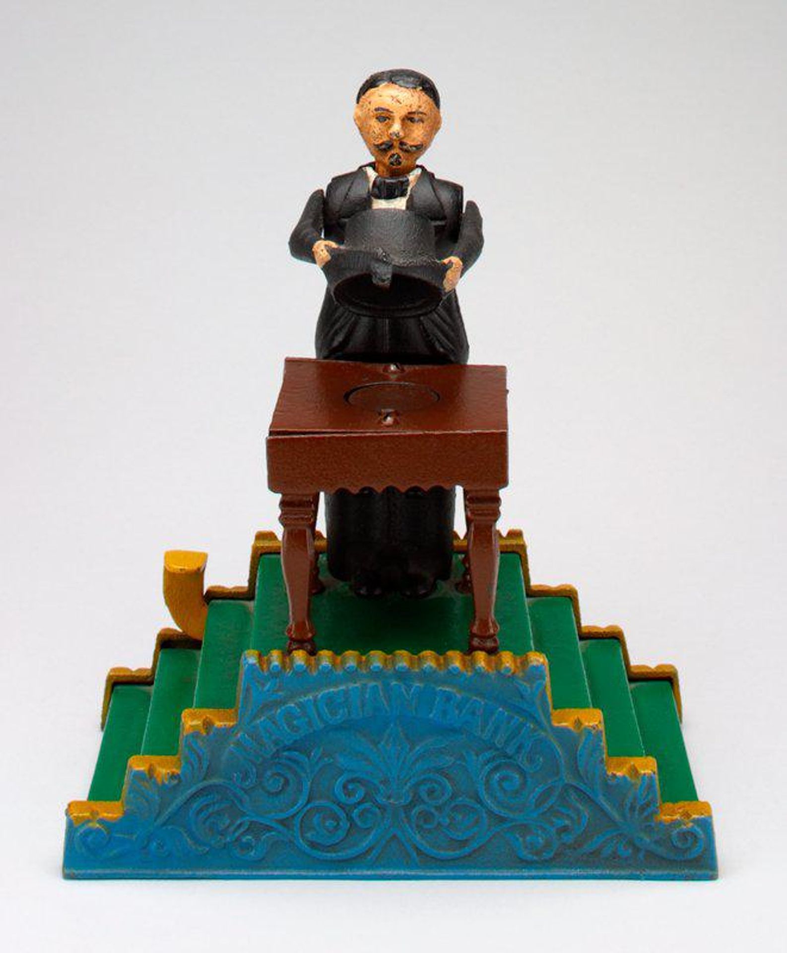 -Magician- (reproduction) mechanical bank by William C. Bull