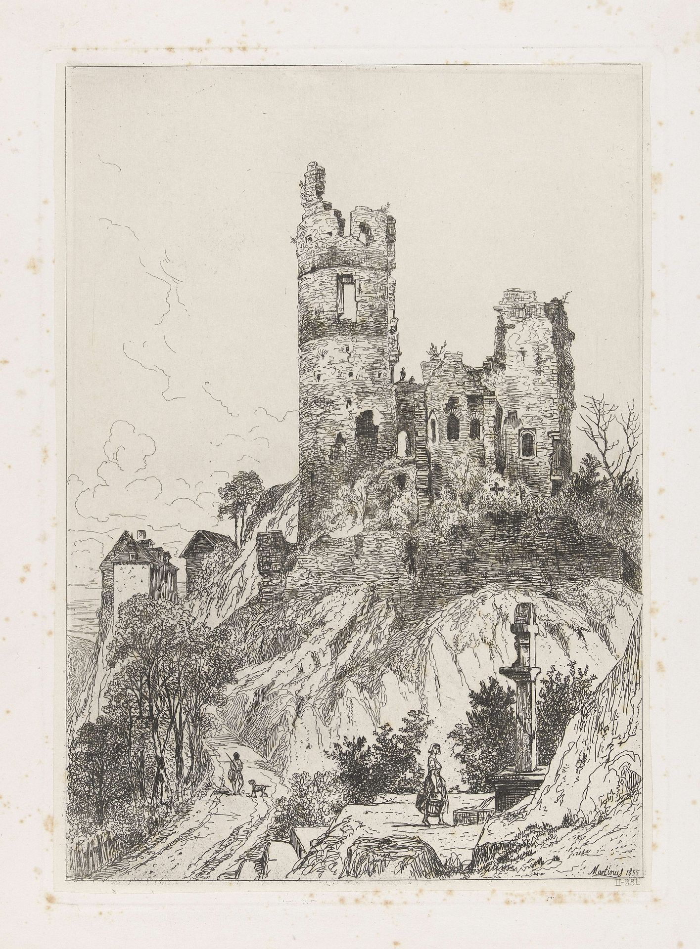 Toren van Kasteel Falkenstein by Martinus Antonius Kuytenbrouwer jr.
