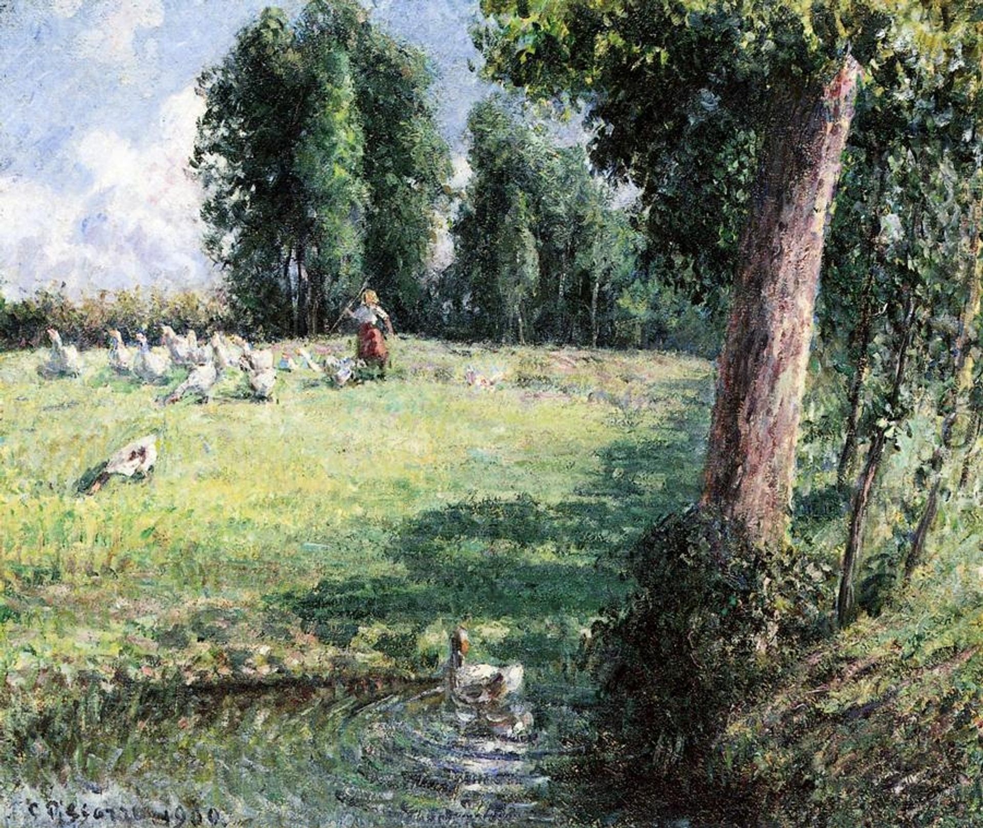 The Goose Girl by Camille Pissarro