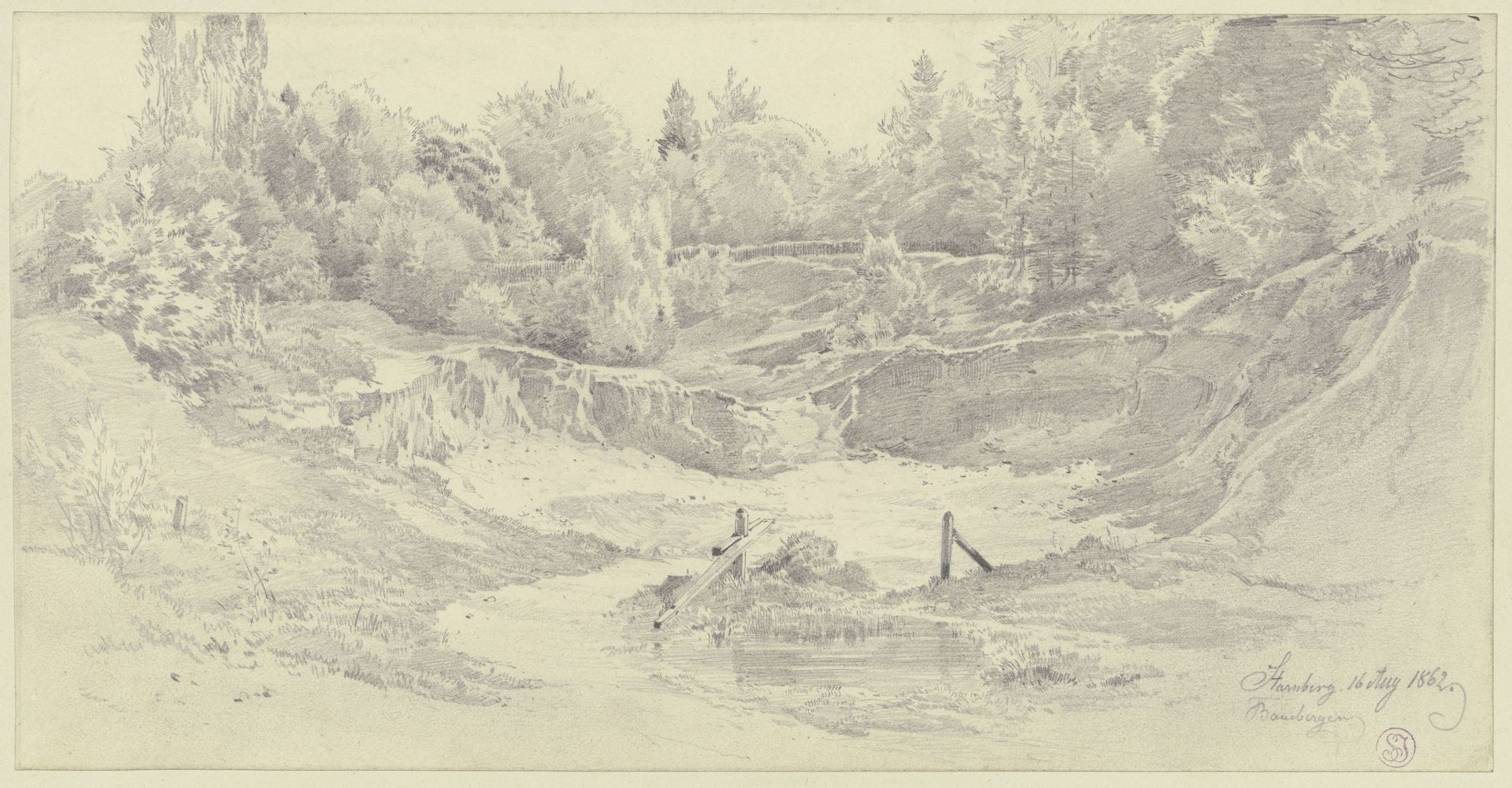 Sandgrube am Waldausgang bei Starnberg by Fritz Bamberger