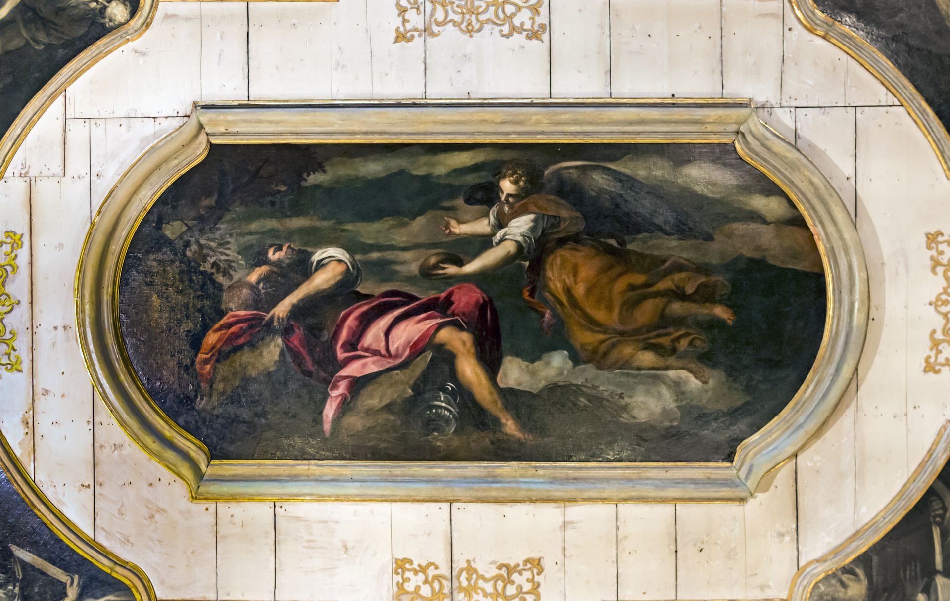 Elia nutrito dall'angelo by Palma il Giovane