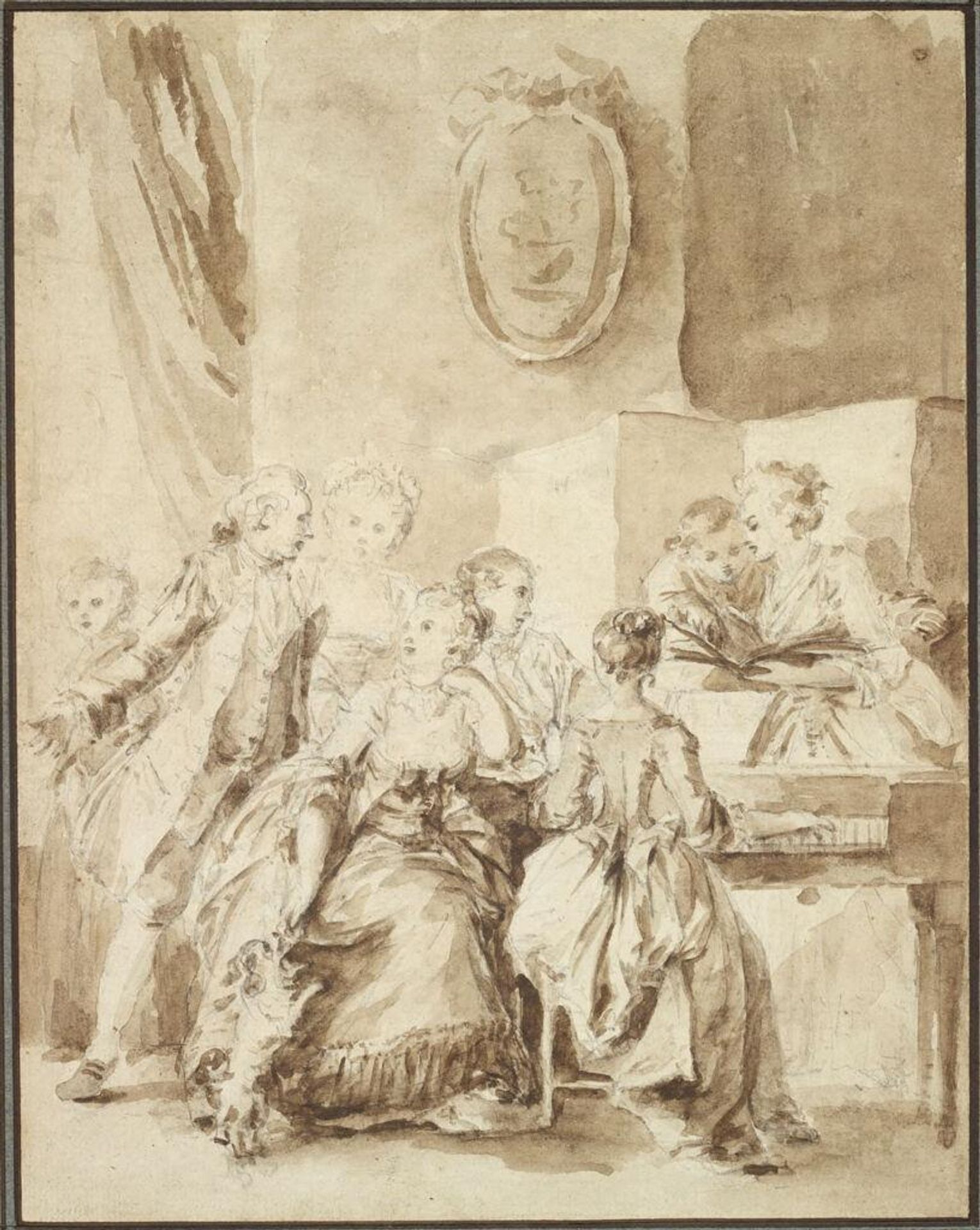 Concert in a Salon by Manner of Jean-HonorÃ© Fragonard